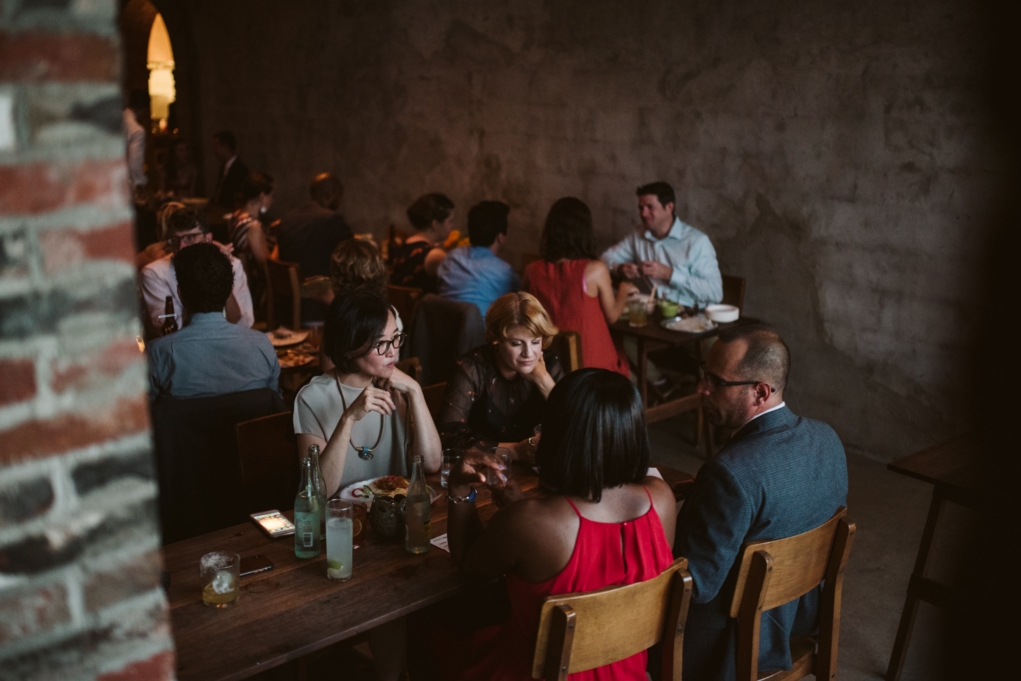 Outdoor Wedding, Casual, Simple, Baltimore, Maryland Wedding Photographer, Laid Back, September Wedding, Candid Photo, Guests Enjoying Reception, Clavel, Mexican Food