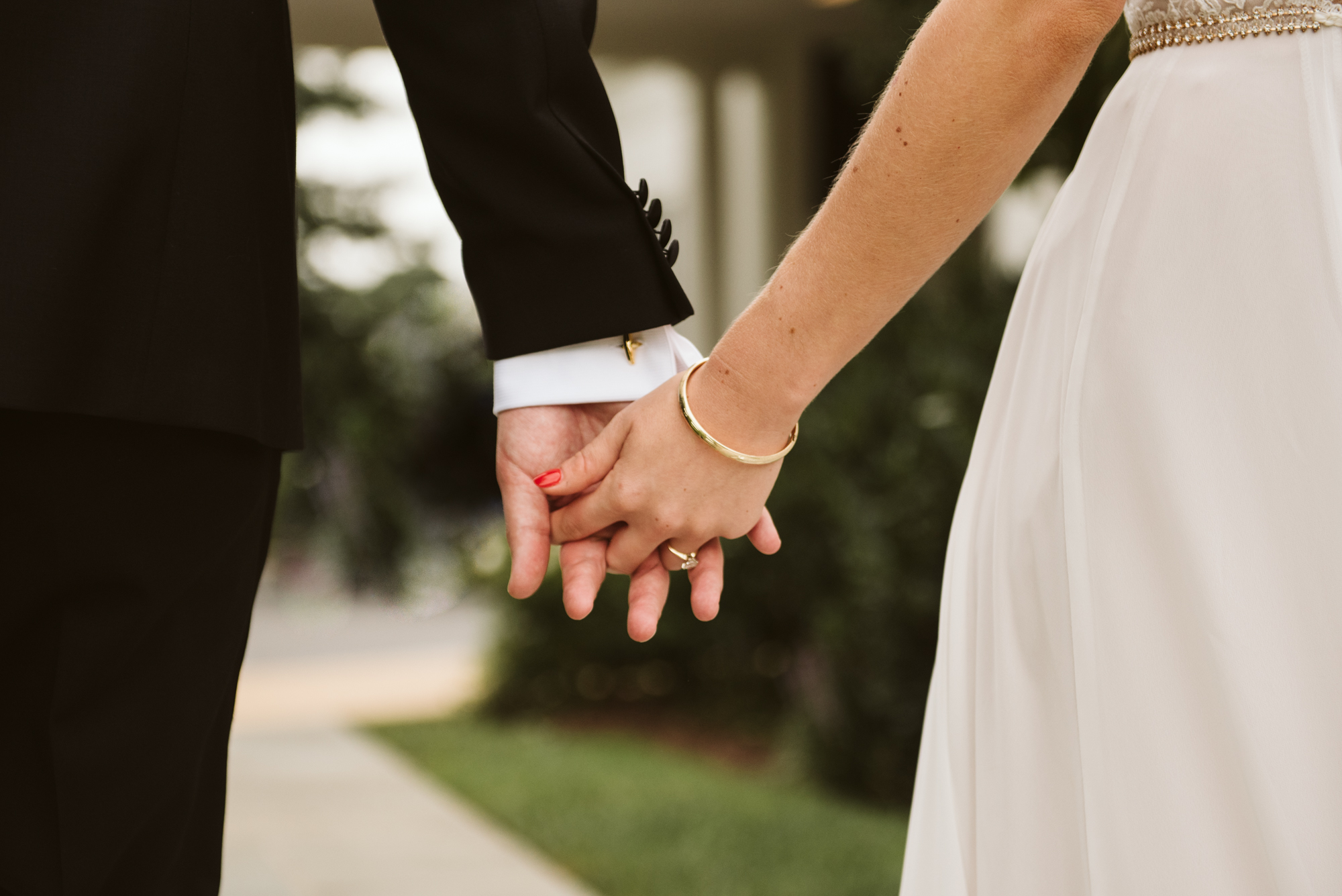 Elegant, Columbia Country Club, Chevy Chase Maryland, Baltimore Wedding Photographer, Classic, Traditional, Jewish Wedding, Couple Holding Hands, Wedding Jewelry, Boone &amp; Sons Rings, Detail Photo