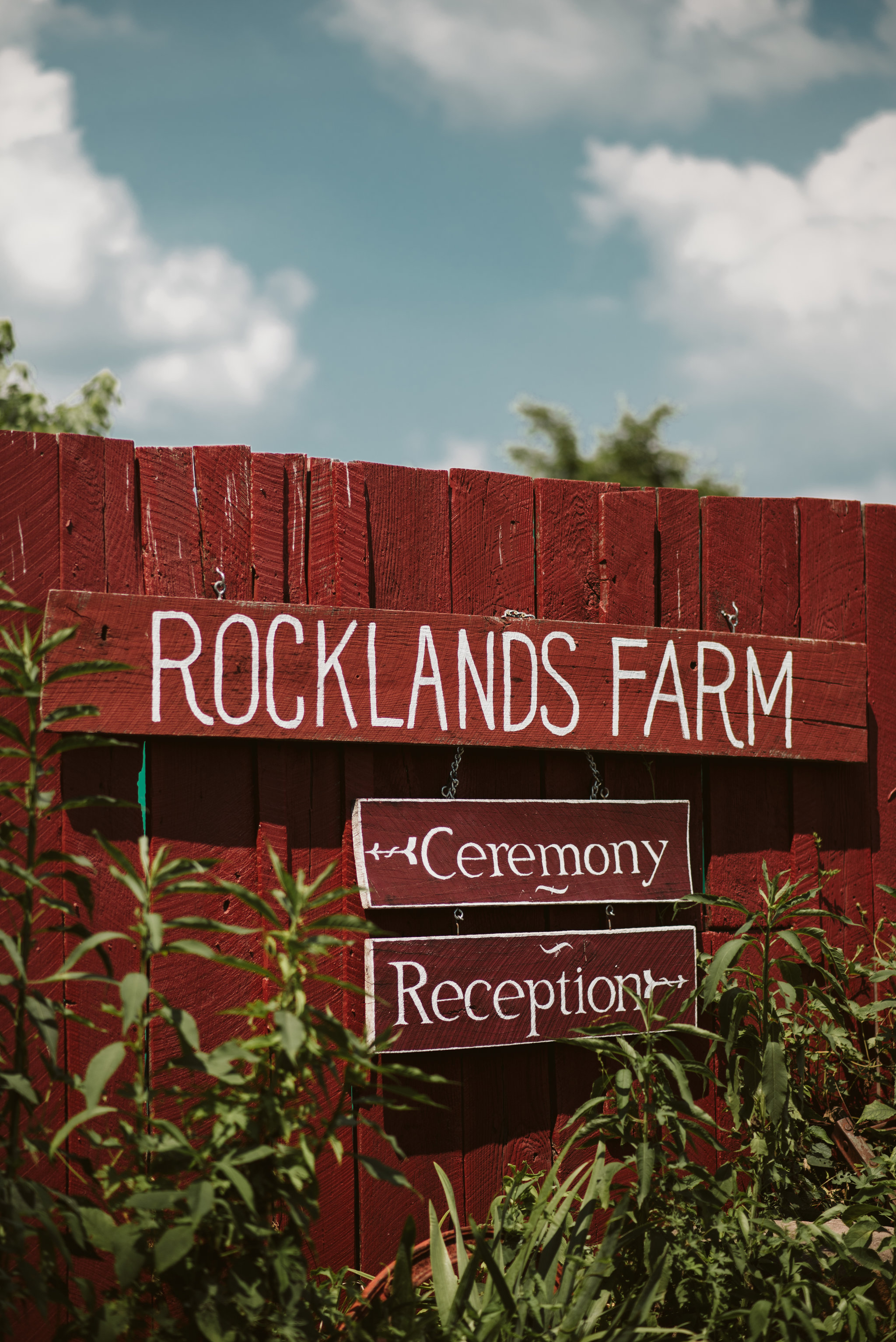 Rocklands Farm, Maryland, Intimate Wedding, Baltimore Wedding Photographer, Sungold Flower Co, Rustic, Romantic, Barn Wedding, Hand Painted Ceremony Signage on Fence