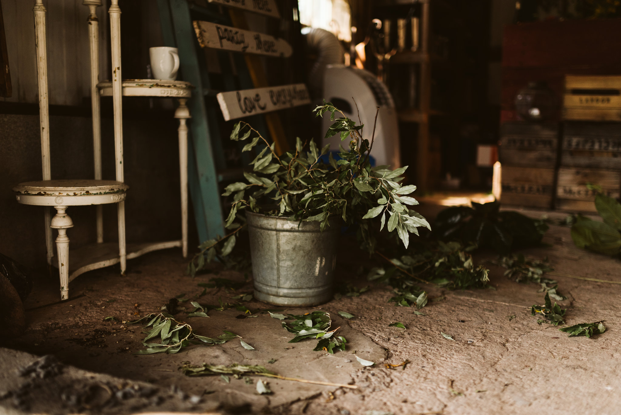 Rocklands Farm, Maryland, Intimate Wedding, Baltimore Wedding Photographer, Sungold Flower Co, Rustic, Romantic, Barn Wedding, Greenery in Metal Pail