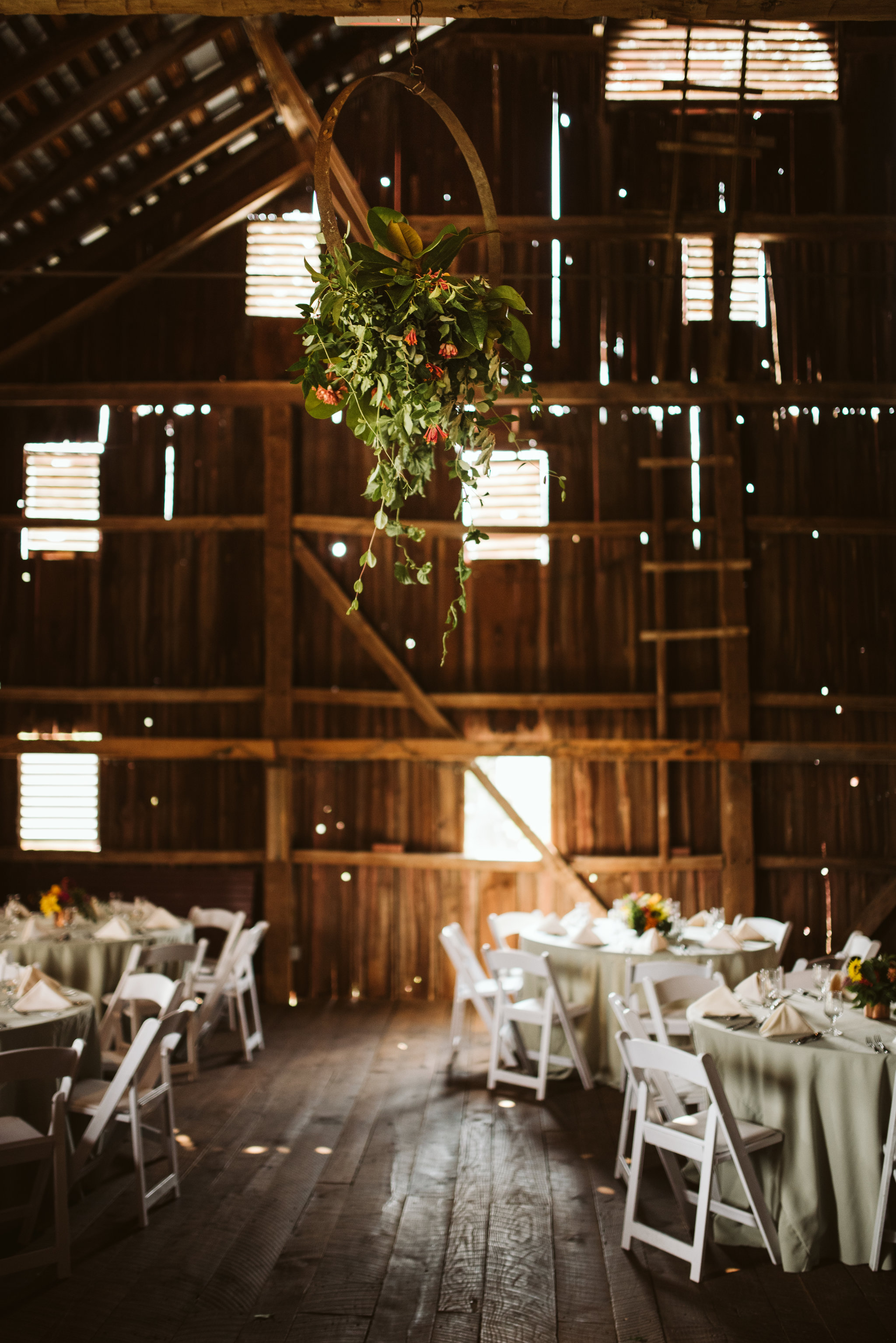 Rocklands Farm, Maryland, Intimate Wedding, Baltimore Wedding Photographer, Sungold Flower Co, Rustic, Romantic, Barn Wedding,  Hanging Floral Arrangement