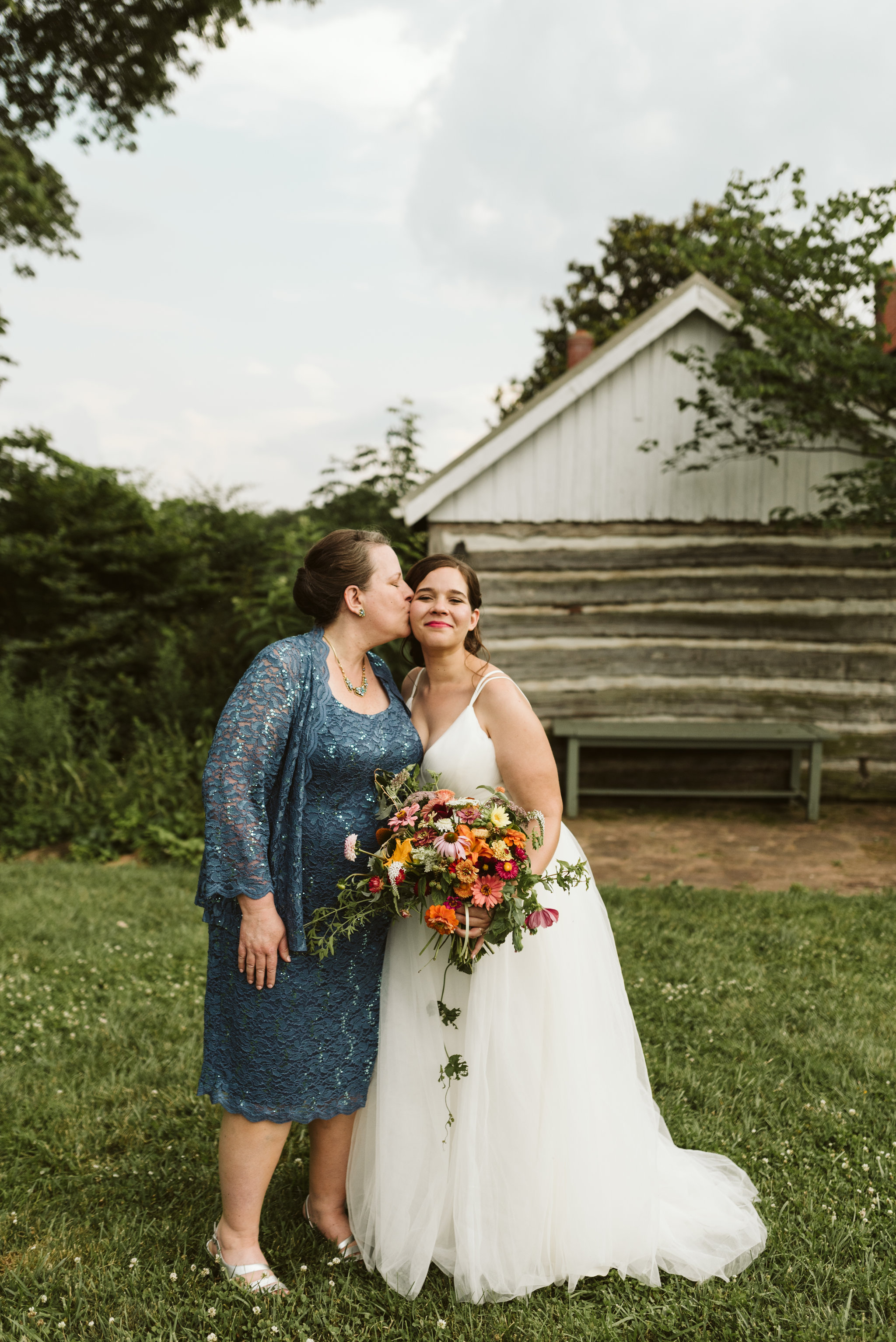 Rocklands Farm, Maryland, Intimate Wedding, Baltimore Wedding Photographer, Sungold Flower Co, Rustic, Romantic, Barn Wedding, Bride and Mother of the Bride, Family Portrait