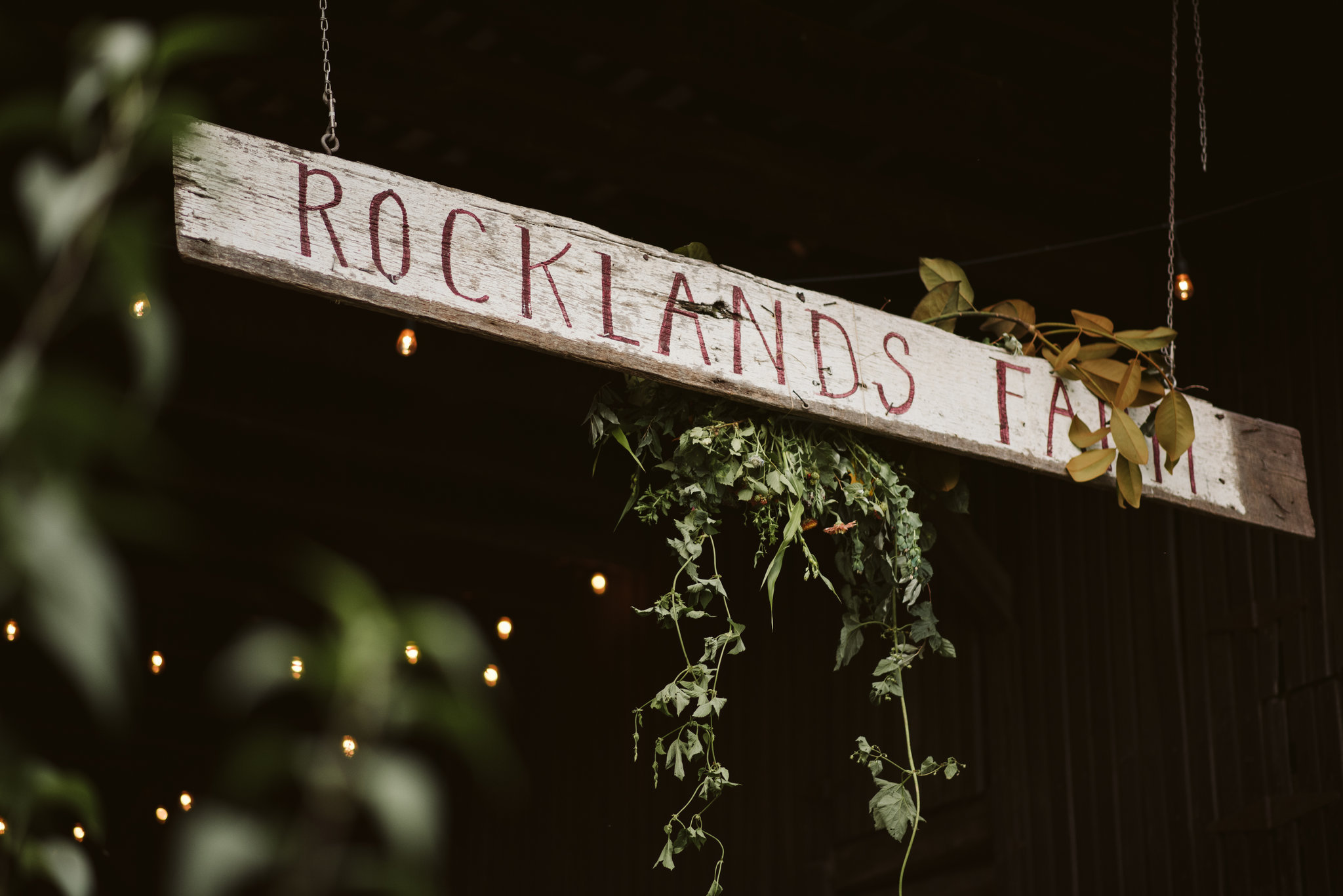 Rocklands Farm, Maryland, Intimate Wedding, Baltimore Wedding Photographer, Sungold Flower Co, Rustic, Romantic, Barn Wedding, Hand Painted Sign Hanging