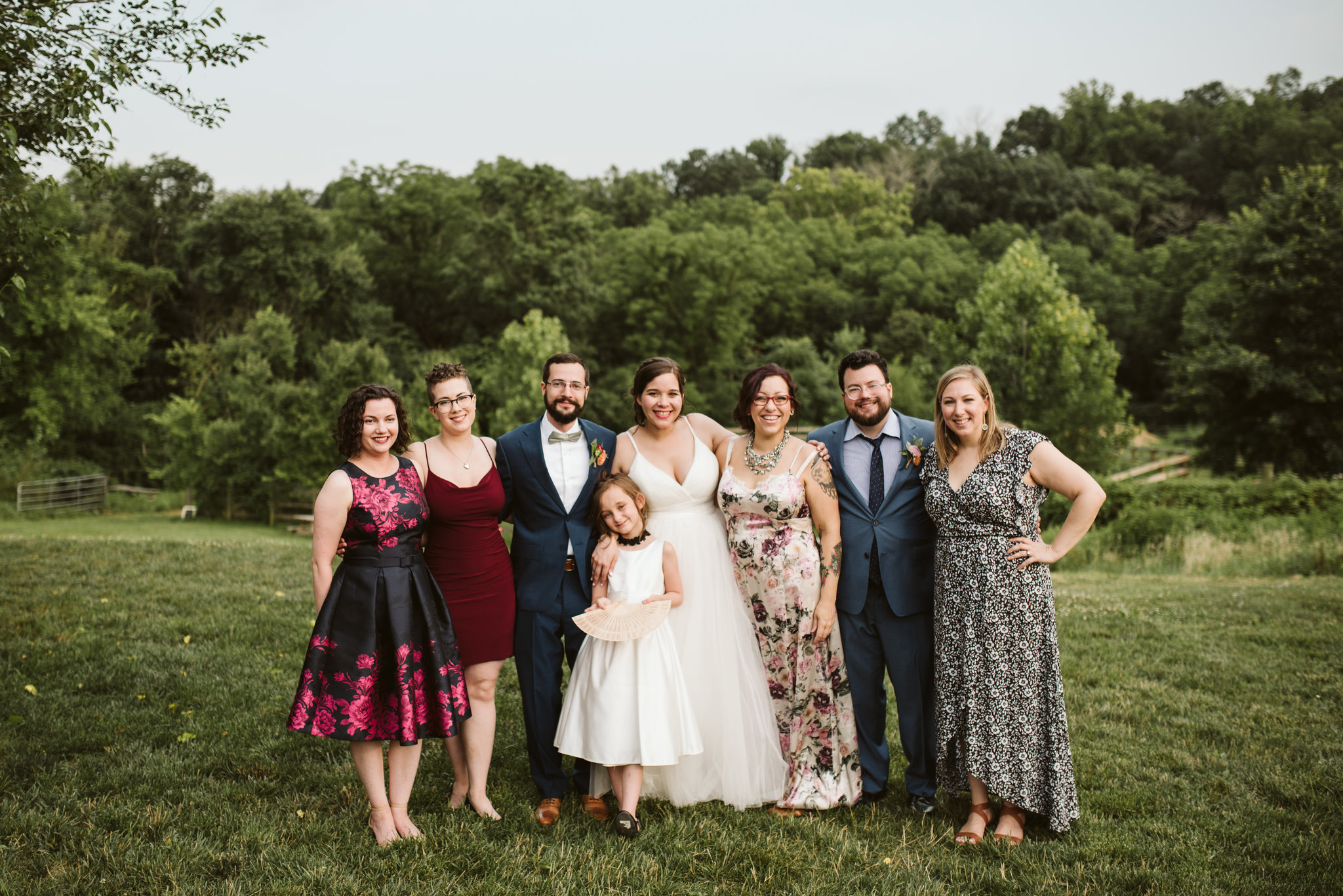 Rocklands Farm, Maryland, Intimate Wedding, Baltimore Wedding Photographer, Sungold Flower Co, Rustic, Romantic, Barn Wedding, Wedding Party After Ceremony