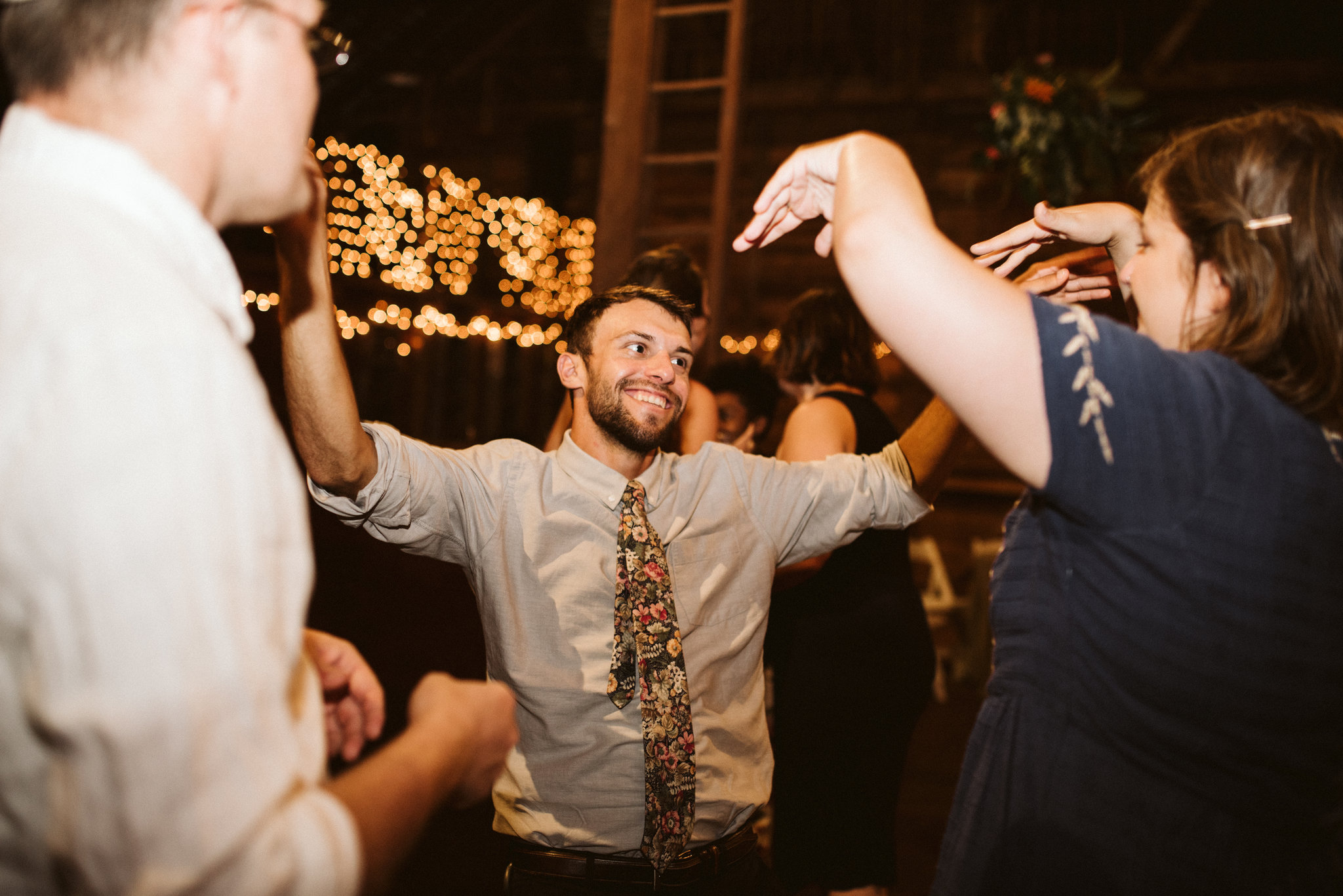 Rocklands Farm, Maryland, Intimate Wedding, Baltimore Wedding Photographer, Sungold Flower Co, Rustic, Romantic, Barn Wedding, Wedding Guests Dancing at Reception