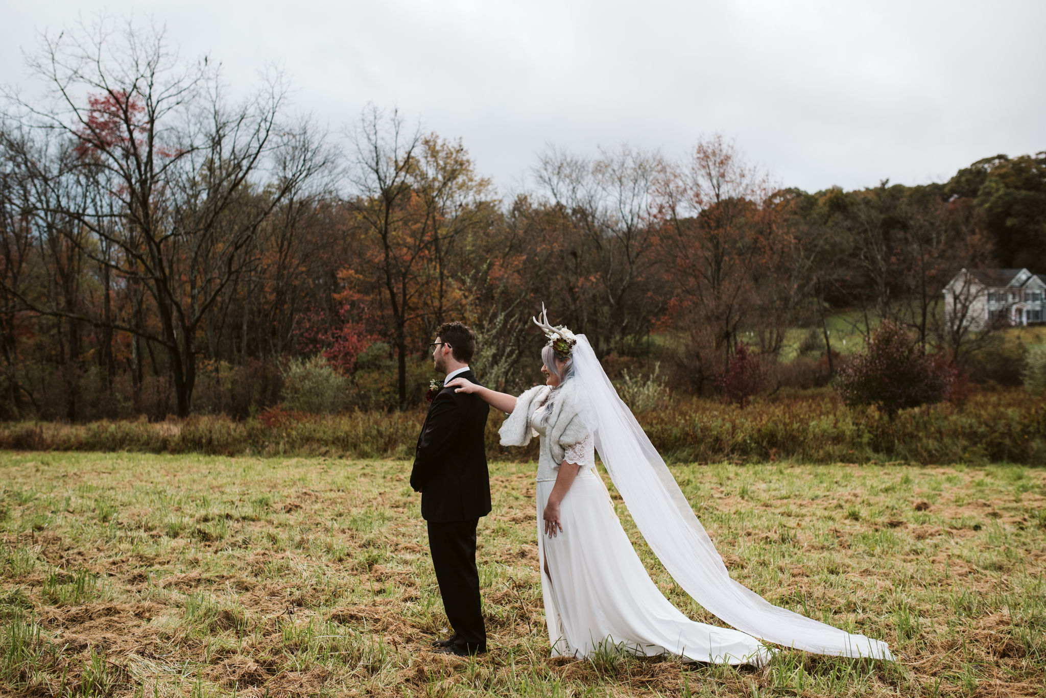  Maryland, Baltimore Wedding Photographer, Backyard Wedding, Fall, October, Dark Bohemian, Whimsical, Fun, First Look 