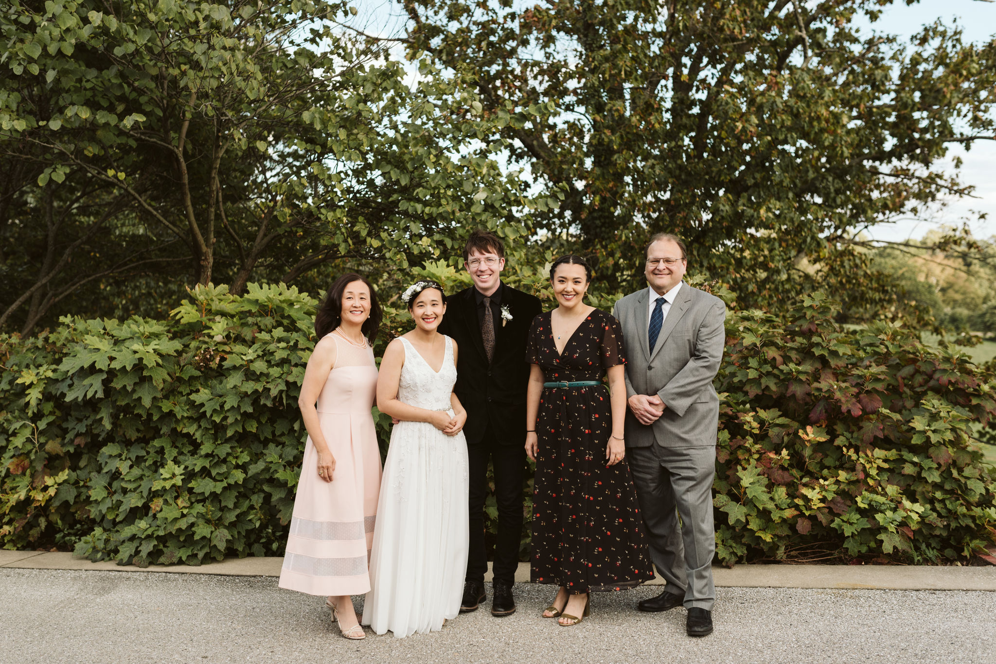  Baltimore, Maryland Wedding Photographer, The Mansion House at the Maryland Zoo, Relaxed, Romantic, Laid Back, Portrait of Bride and Broom with Family Outside Venue 