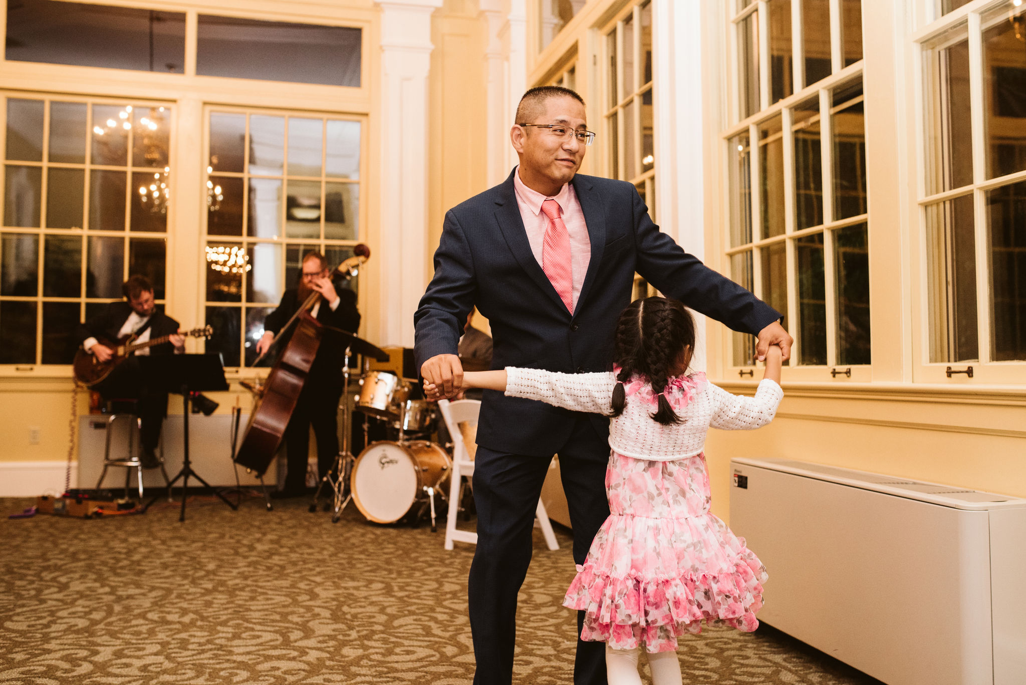  Baltimore, Maryland Wedding Photographer, The Mansion House at the Maryland Zoo, Relaxed, Romantic, Laid Back, Wedding Guests Dancing with Daughter at Wedding Reception 