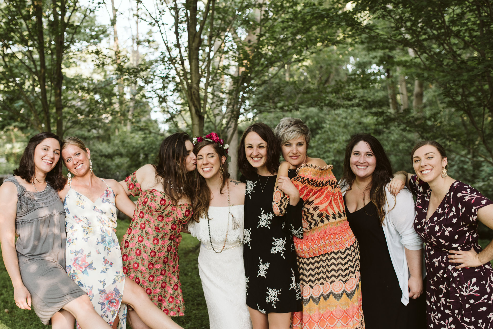 Annapolis, Quaker Wedding, Maryland Wedding Photographer, Intimate, Small Wedding, Vintage, DIY, Bride with Friends, Fun Portrait