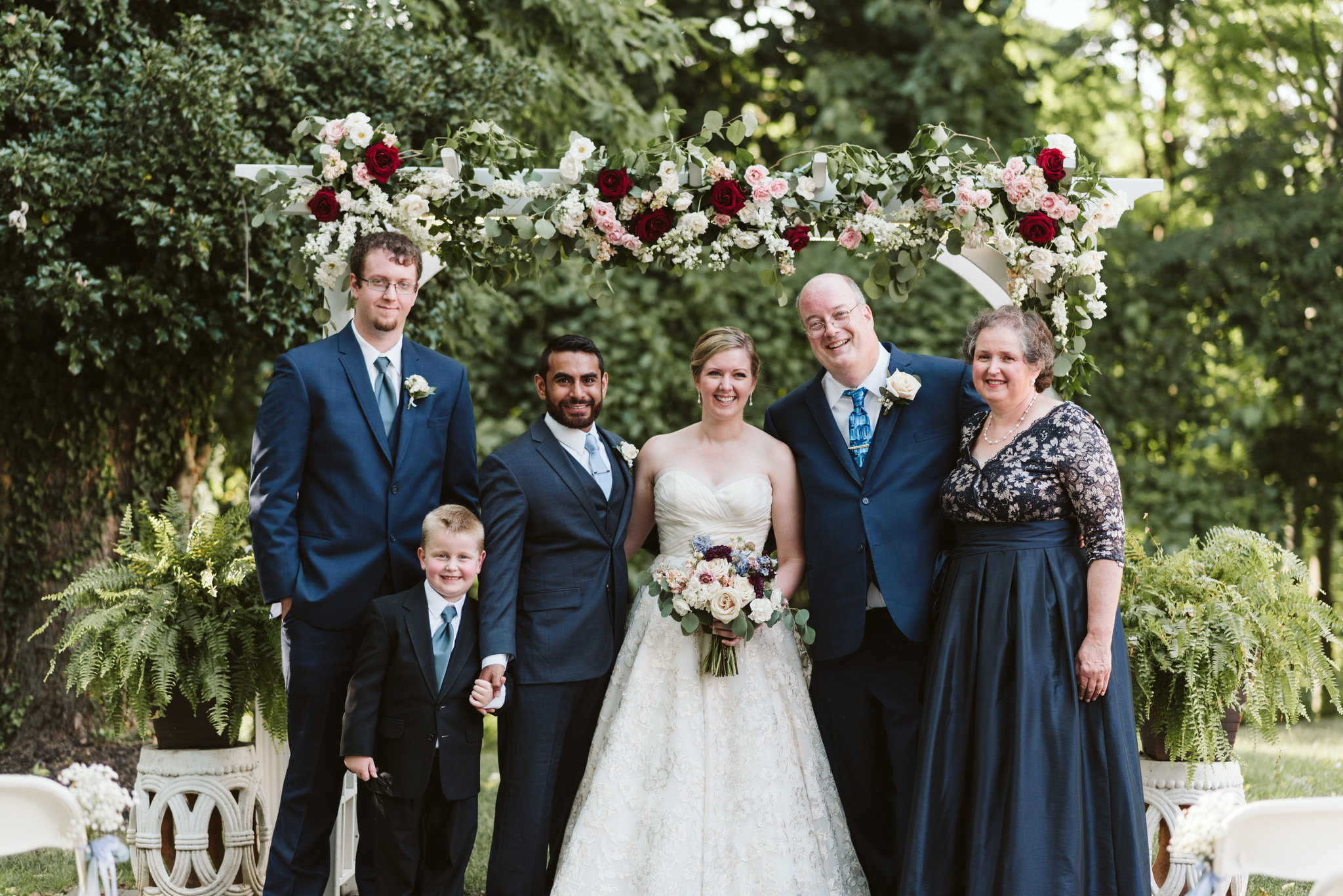  Ellicott City, Baltimore Wedding Photographer, Wayside Inn, Summer Wedding, Romantic, Traditional, Portrait of Bride and Groom with Family 