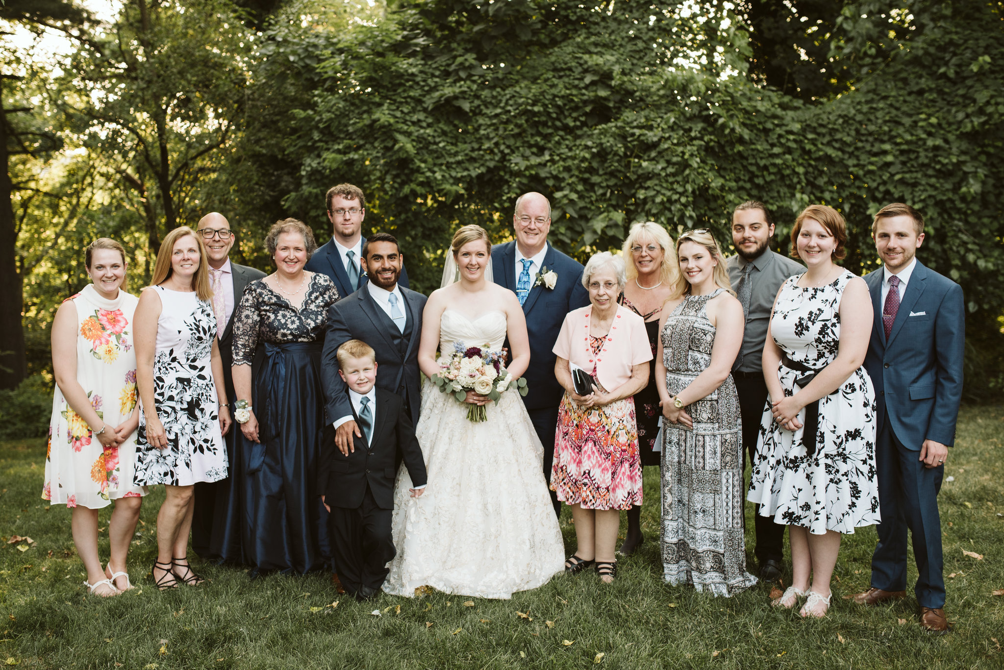  Ellicott City, Baltimore Wedding Photographer, Wayside Inn, Summer Wedding, Romantic, Traditional, Portrait of Bride and Groom with Family 