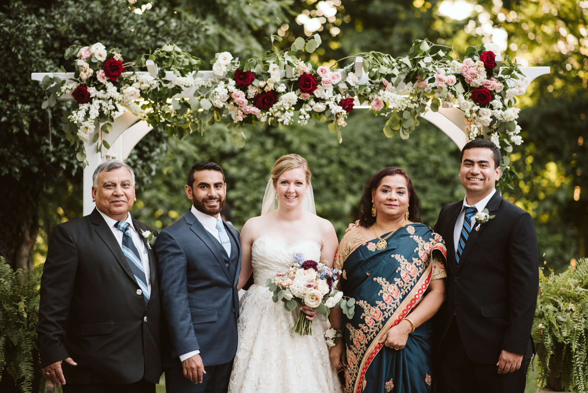  Ellicott City, Baltimore Wedding Photographer, Wayside Inn, Summer Wedding, Romantic, Traditional, Portrait of Bride and Groom with Family 