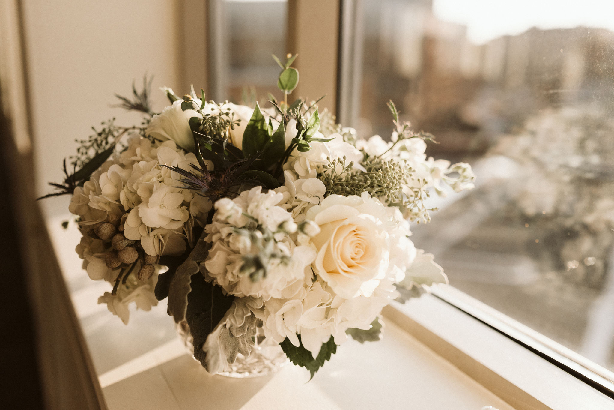  Baltimore, Fells Point, Maryland Wedding Photographer, Winter Wedding, Historic, Classic, Vintage, White Bridal Bouquet, Nutmeg Flowers 