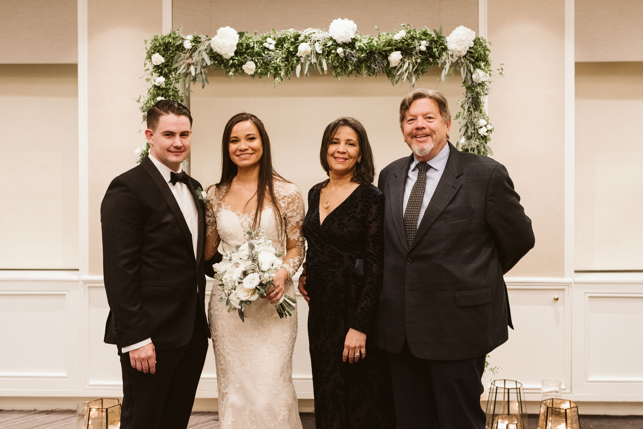  Baltimore, Fells Point, Maryland Wedding Photographer, Winter Wedding, Historic, Classic, Vintage, Portrait of Bride and Groom with Family 