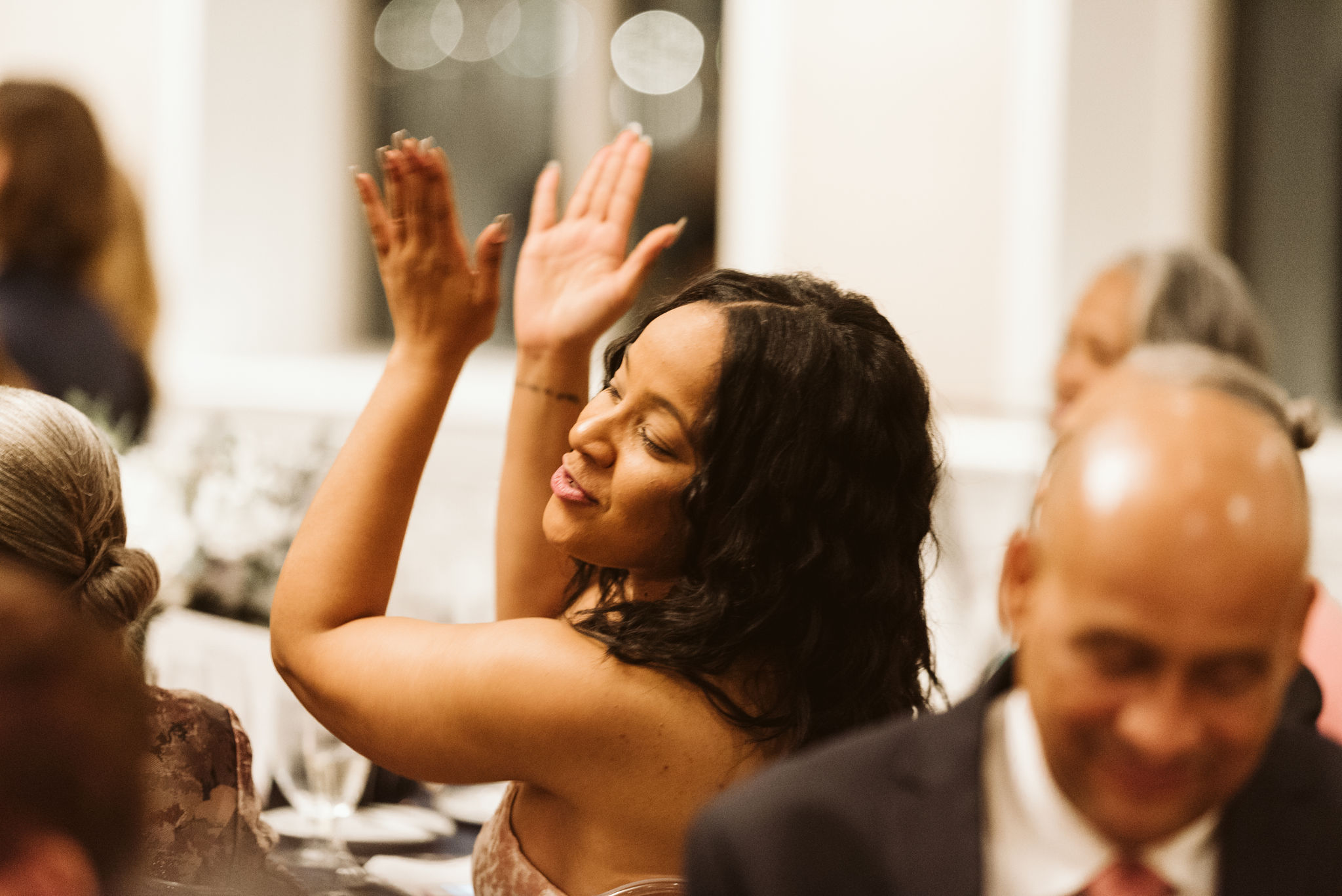  Baltimore, Fells Point, Maryland Wedding Photographer, Winter Wedding, Historic, Classic, Vintage, Guests Cheering at Reception 