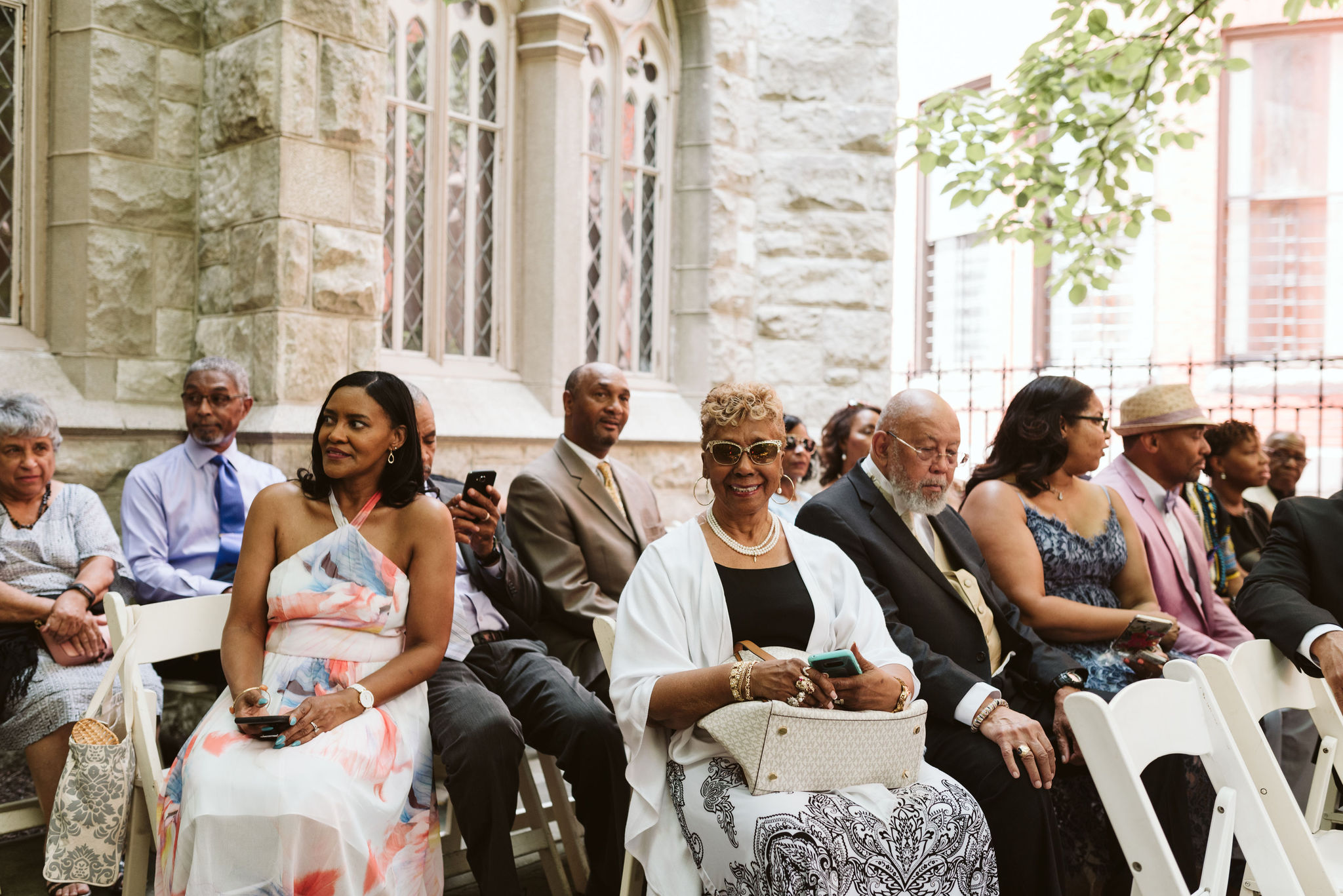  Baltimore, Maryland Wedding Photographer, Mount Vernon, Chase Court, Classic, Outdoor Ceremony, Garden, Romantic, Wedding Guests Waiting for Ceremony to Start 