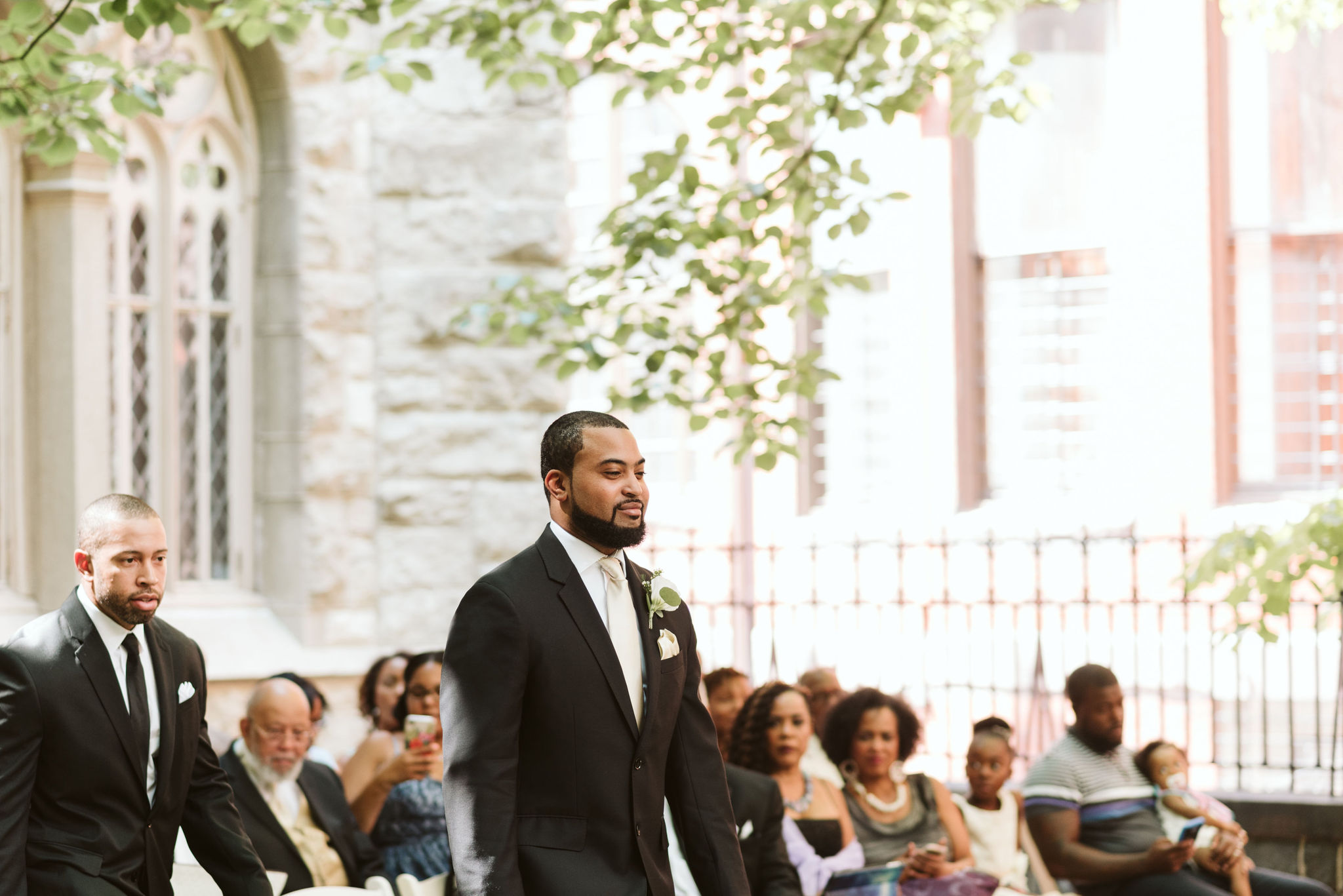 Baltimore, Maryland Wedding Photographer, Mount Vernon, Chase Court, Classic, Outdoor Ceremony, Garden, Romantic, Groom Walking Down Aisle 