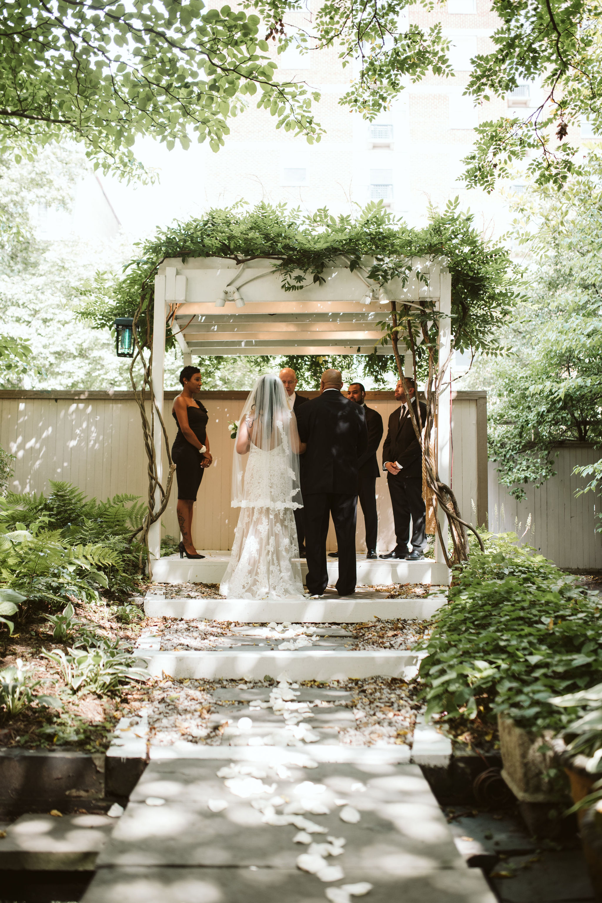  Baltimore, Maryland Wedding Photographer, Mount Vernon, Chase Court, Classic, Outdoor Ceremony, Garden, Romantic, Bride and Groom Standing at Altar 