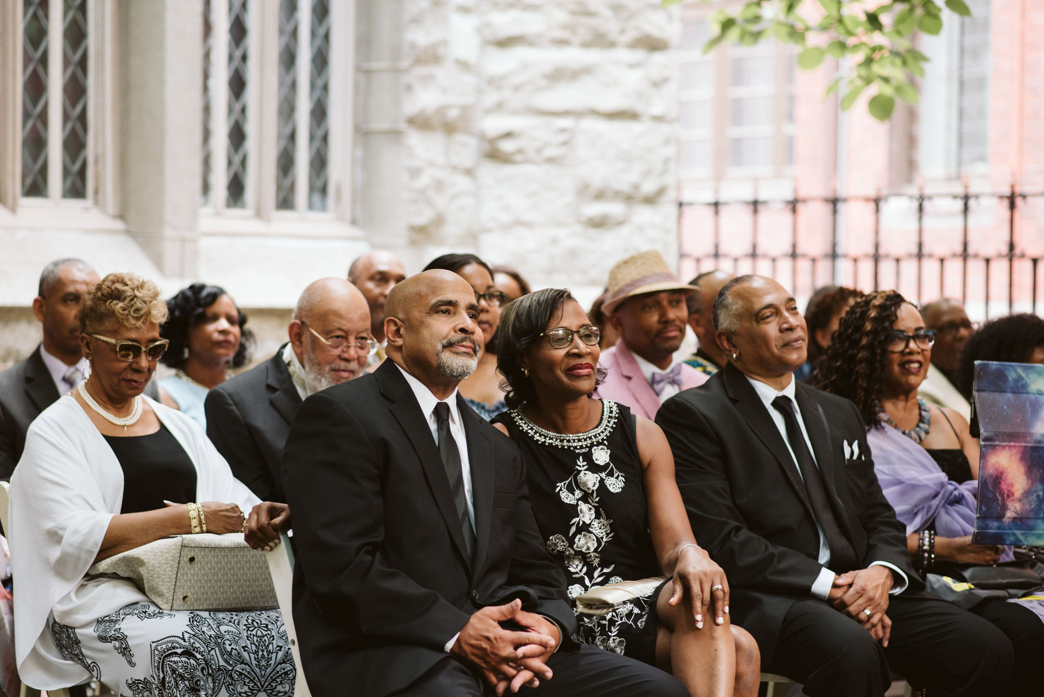  Baltimore, Maryland Wedding Photographer, Mount Vernon, Chase Court, Classic, Outdoor Ceremony, Garden, Romantic, Wedding Guests Smiling and Watching Ceremony 