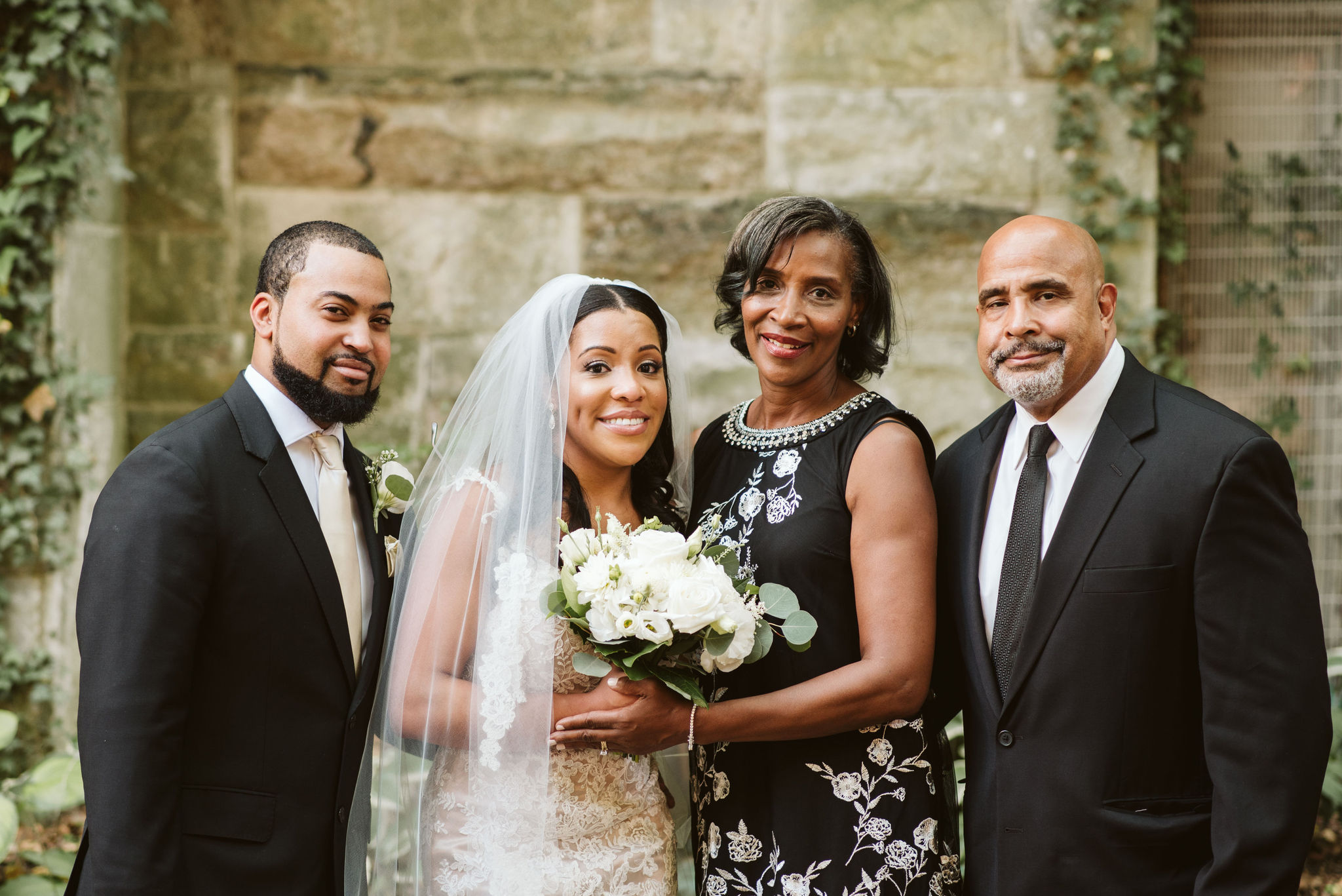  Baltimore, Maryland Wedding Photographer, Mount Vernon, Chase Court, Classic, Outdoor Ceremony, Garden, Romantic, Portrait of Bride and Groom with Bride’s Parents, Mother of the Bride, Father of the Bride 