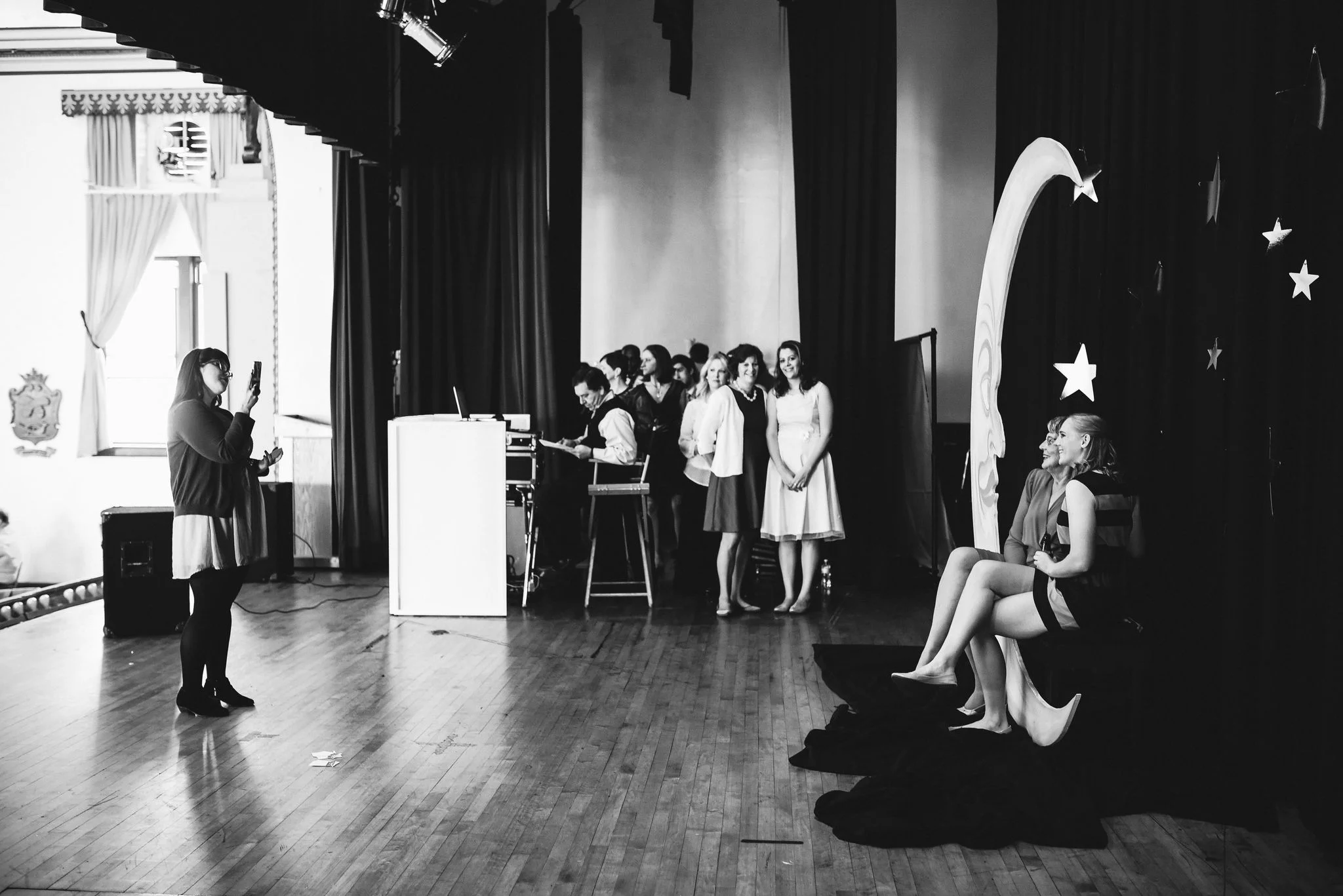 Baltimore, Lithuanian Dance Hall, Maryland Wedding Photographer, Vintage, Classic, 50s Style, Wedding Reception, Photo Booth, Black and White Photo, Candid
