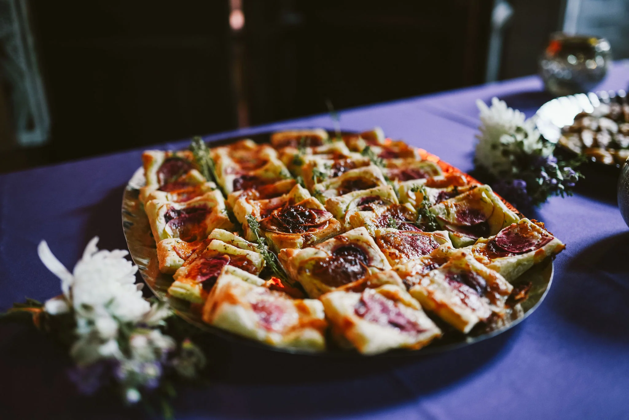 Hampden, Baltimore, Maryland Wedding Photographer, Garden Wedding, Classic, DIY, Romantic, Appetizers, Vegetable Tarts