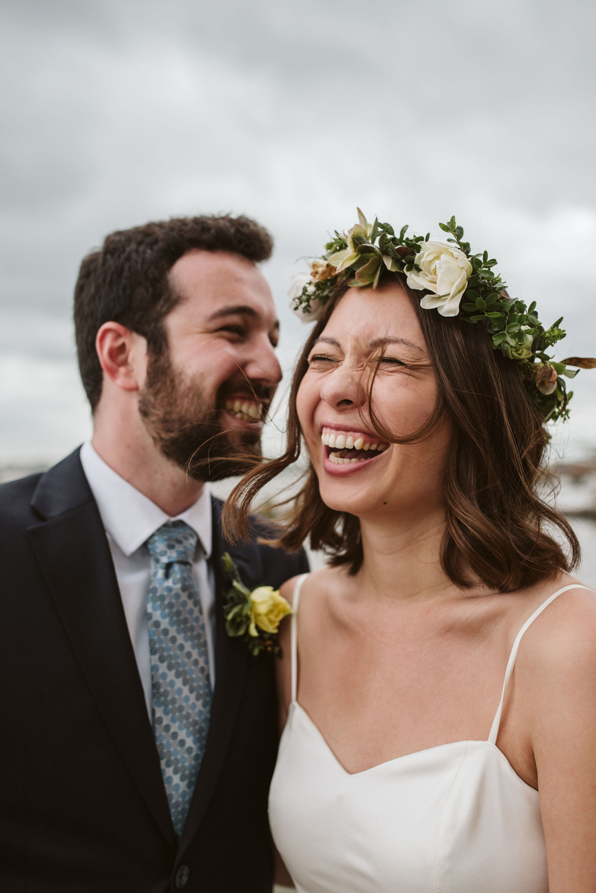  Washington DC, Baltimore Wedding Photographer, Alexandria, Old Town, Jewel Tone, Romantic, Modern, Candid Portrait of Bride and Groom Laughing 
