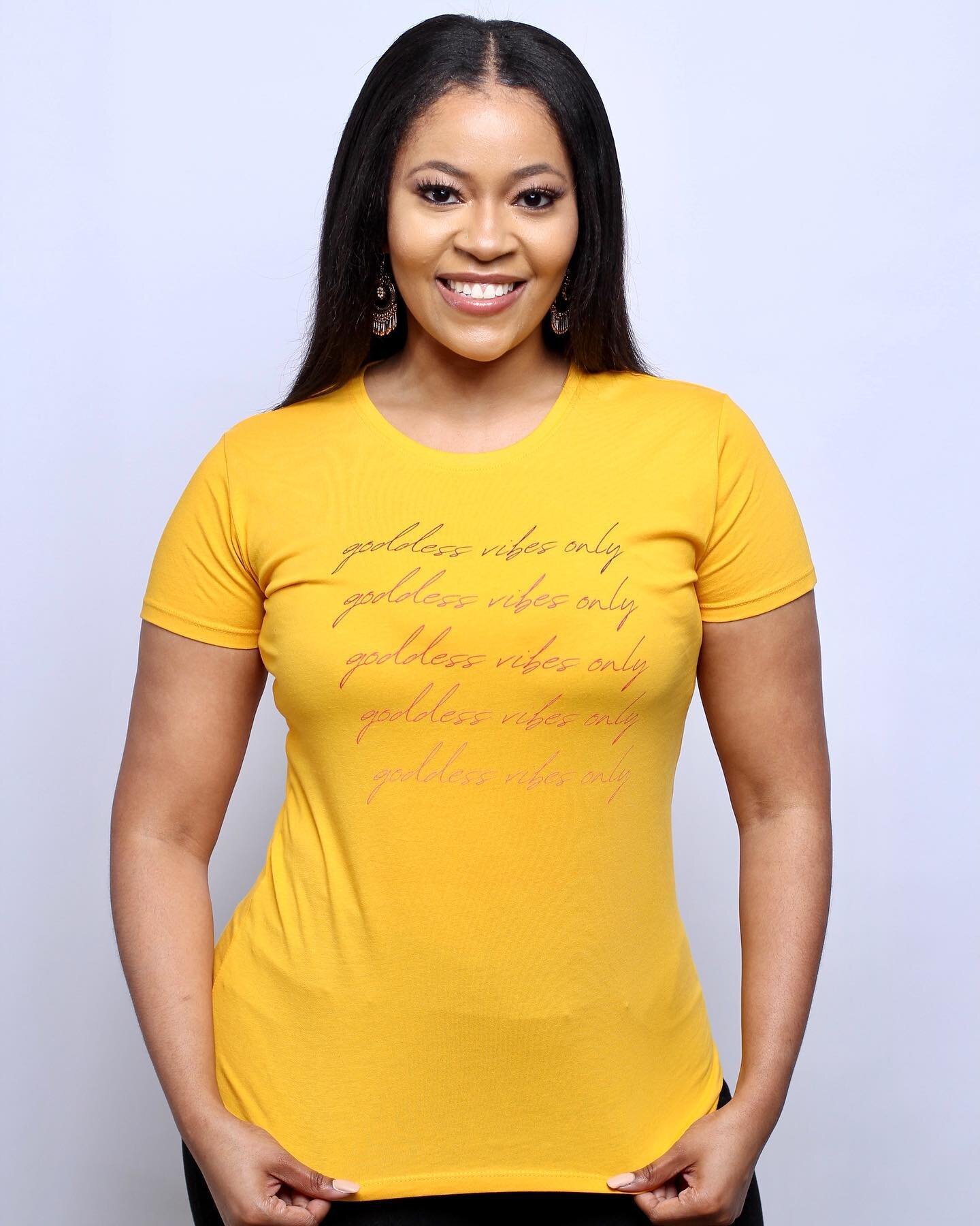 &ldquo;Goddess Vibes Tee&rdquo; available in Yellow and Black (swipe to see black) dropping TOMORROW 3.19.21 exclusively on Goddess Essentials ✨@goddessessentials.love

#MerchMadness #GoddessEssentials #Shop #ItsALifestyle #blackownedbusiness #womano