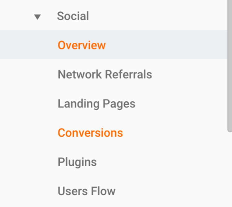 Acquisition > Social > Conversions