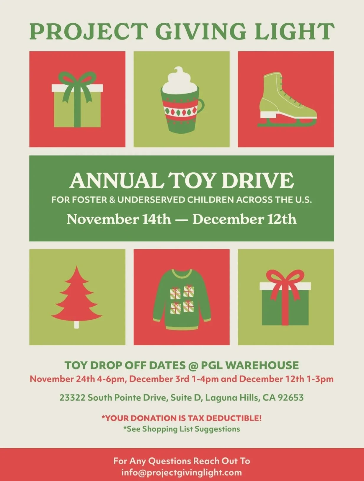 From November 14th to December 12th, we&rsquo;re collecting toys for foster and underserved children across the U.S., making sure every child feels seen, celebrated, and loved this Christmas.

For many kids, this might be the only gift they open this