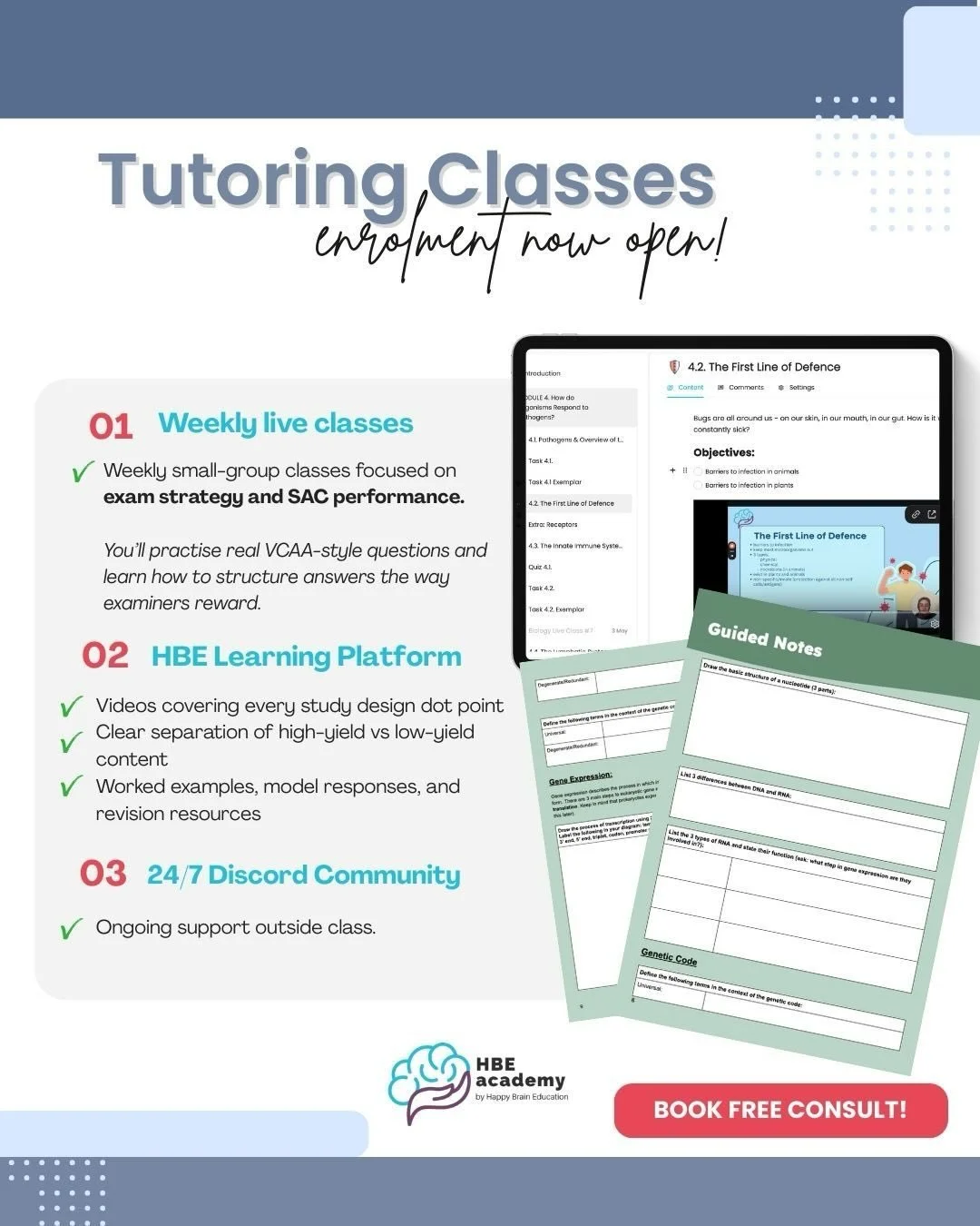 🔥 Enrolments Now Open for 2026! 🔥

Most students learn the right content &mdash; but not how to turn it into marks.

That&rsquo;s where HBE Academy comes in. We go beyond just tutoring to teach you how to learn, think, write, and structure answers 