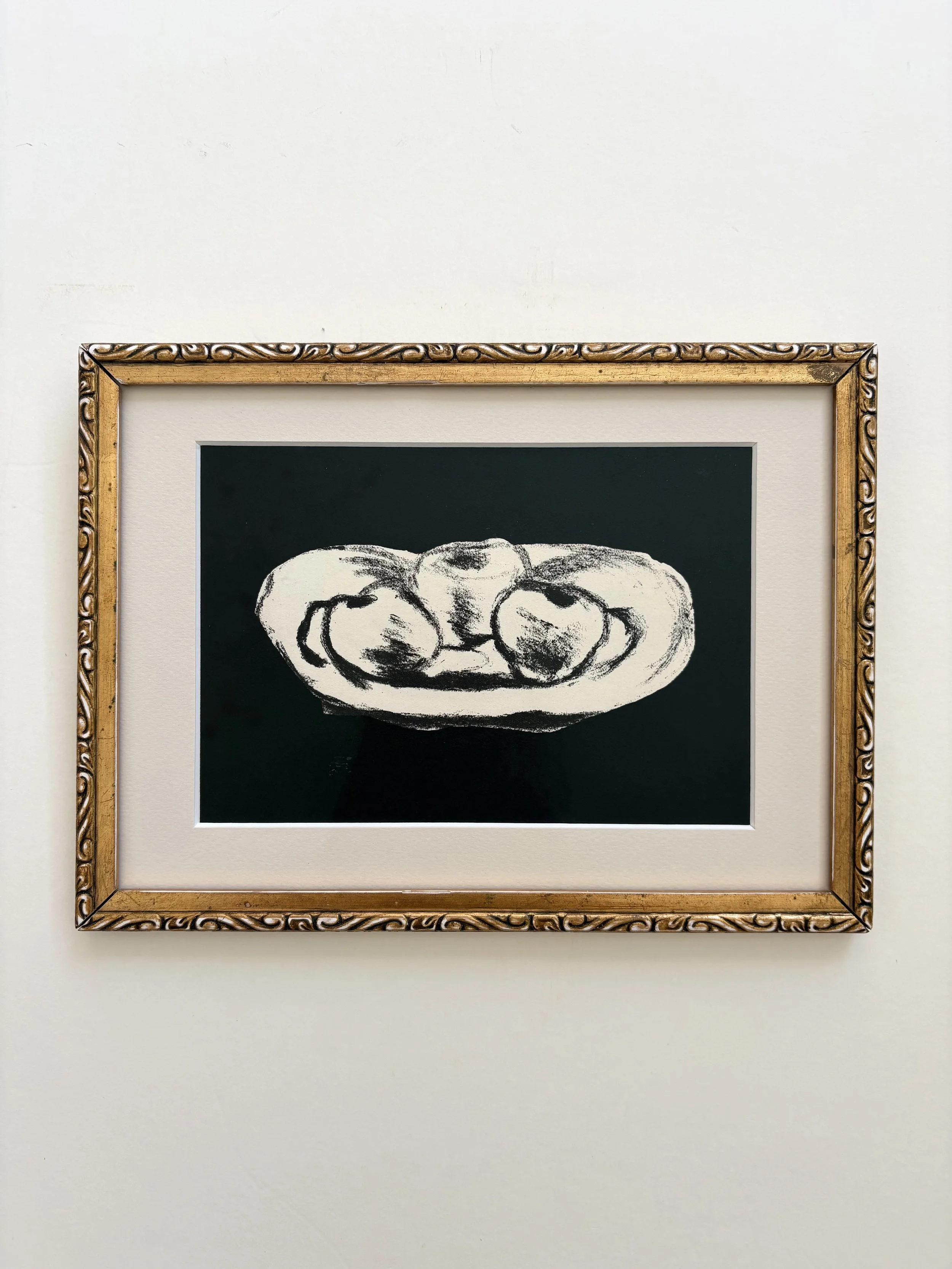 An original small lithograph by Georges Braque,  with antique frame