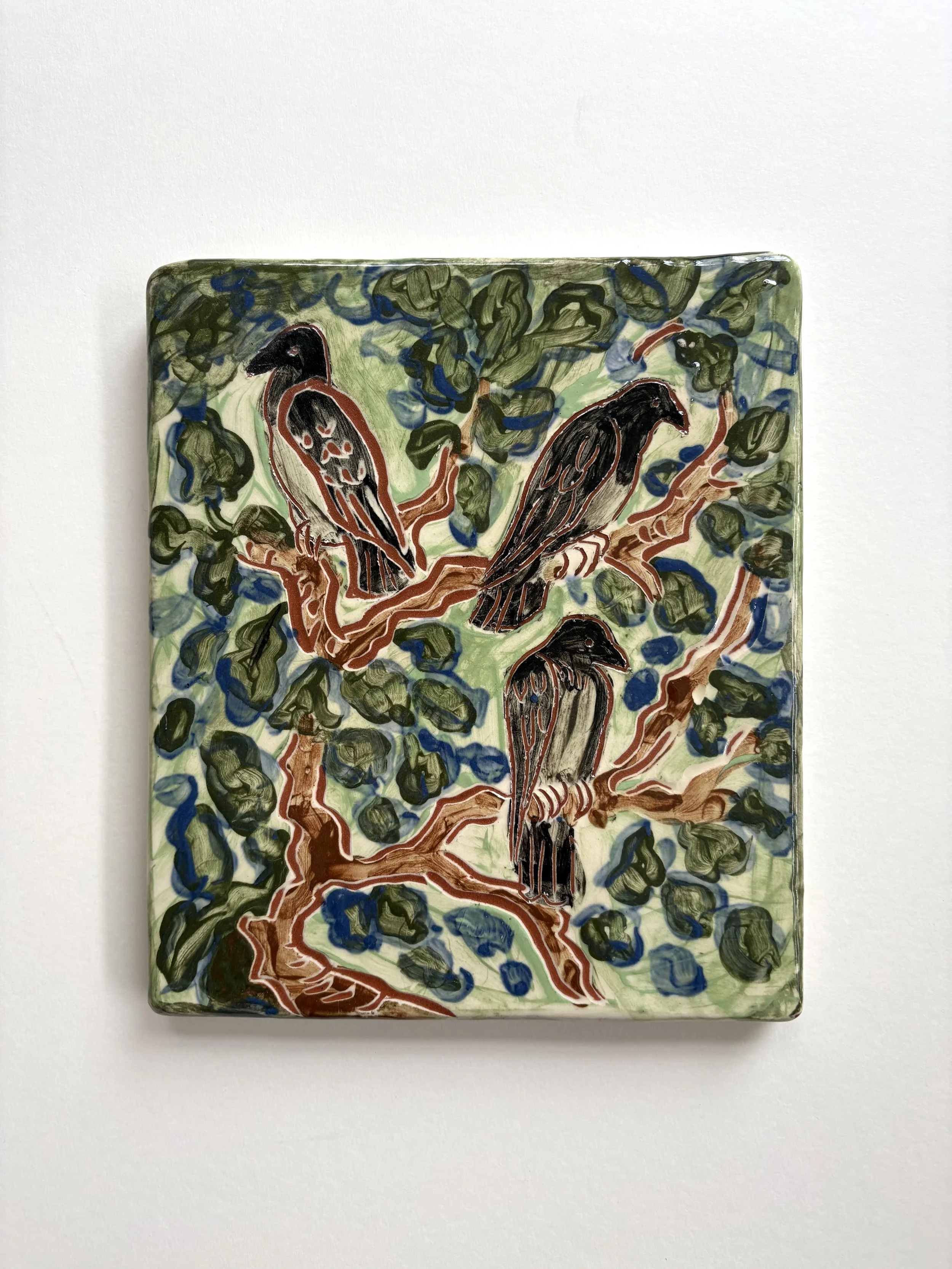 Pylle Søndergaard, ceramic picture in glazed pottery