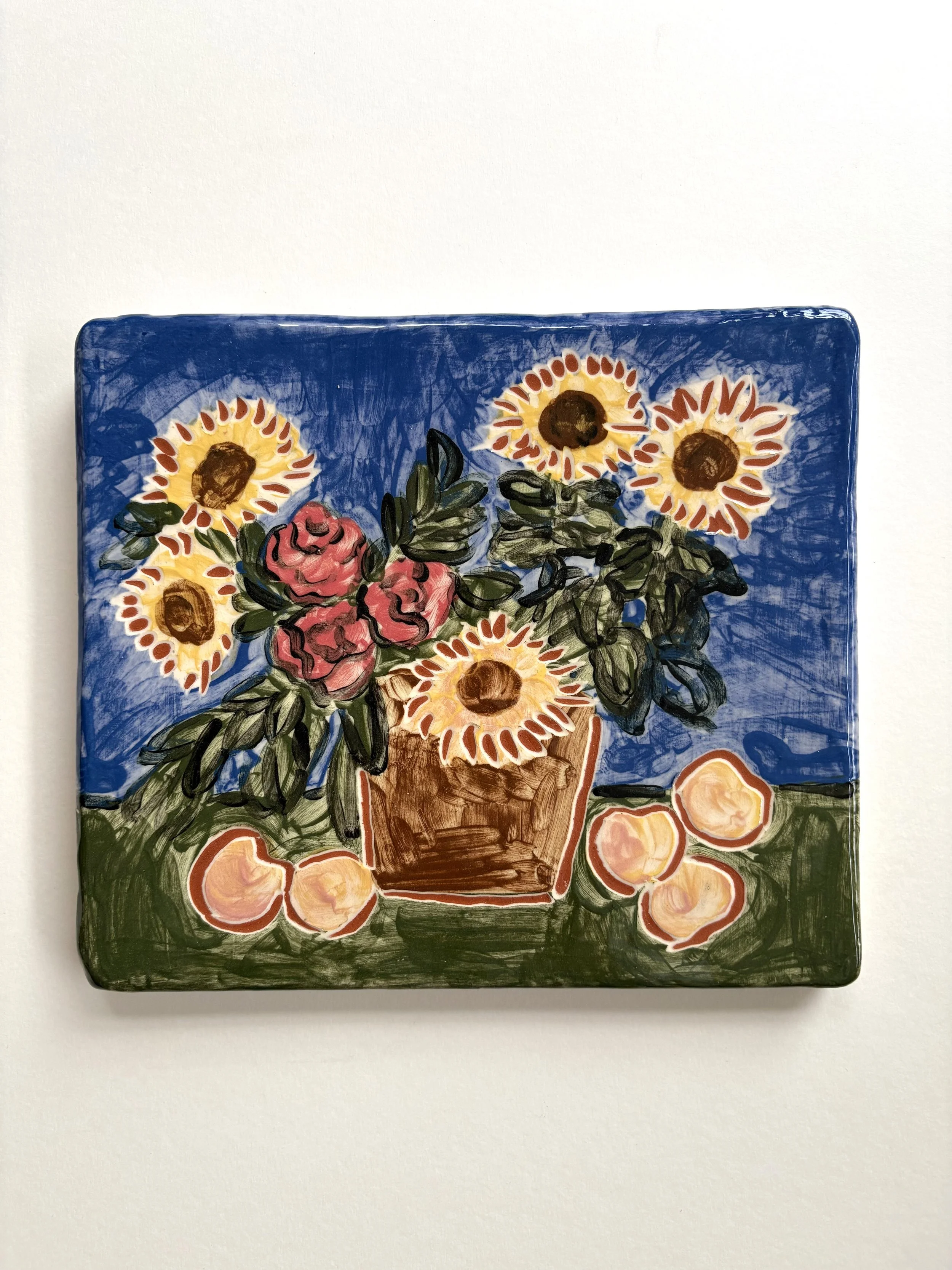 Pylle Søndergaard, ceramic picture in glazed pottery