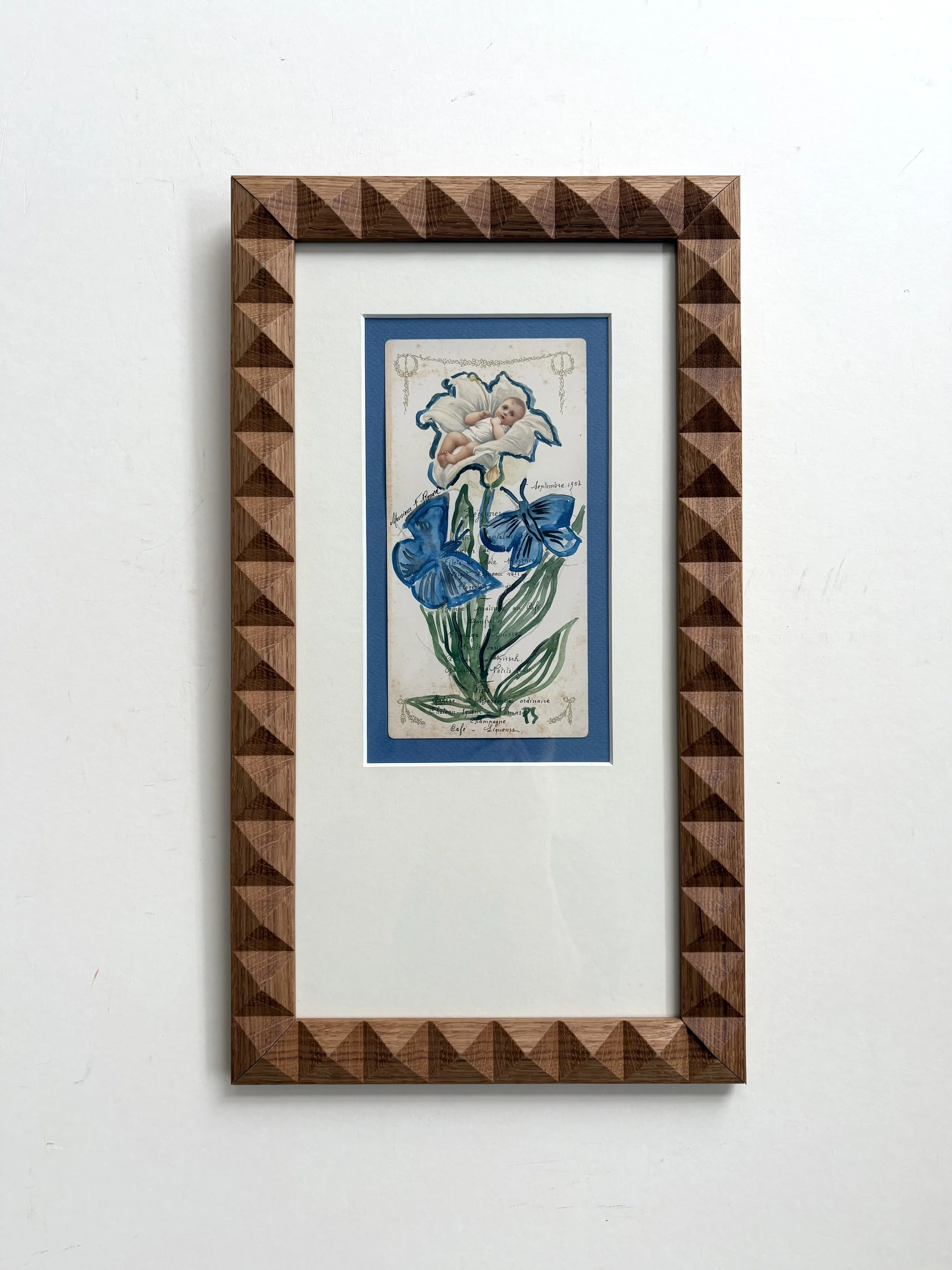 Pylle Søndergaard, original drawing, with custom made frame by a cabinetmaker