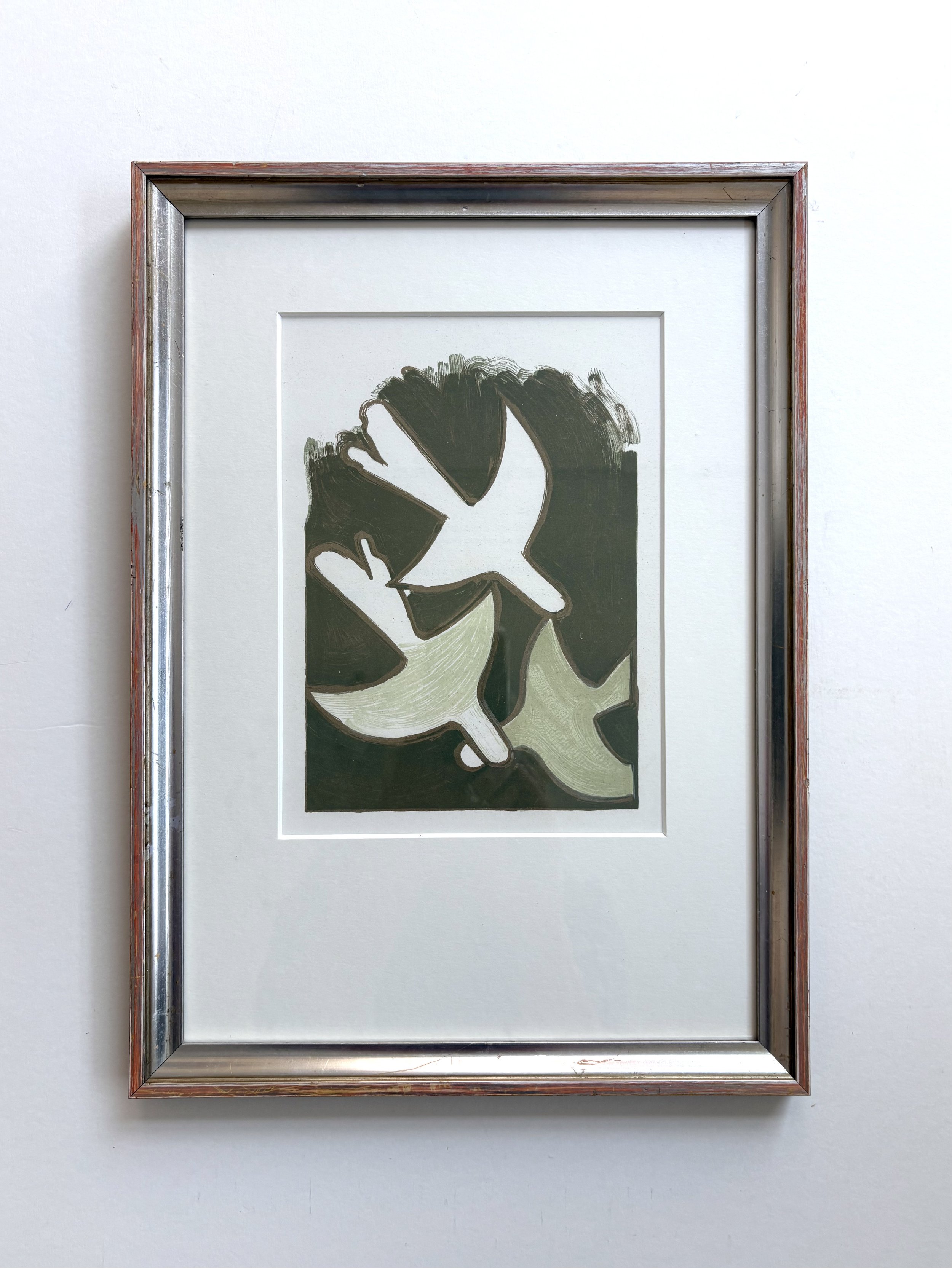 Georges Braque,  a smaller lithograph from 1963, with vintage frame
