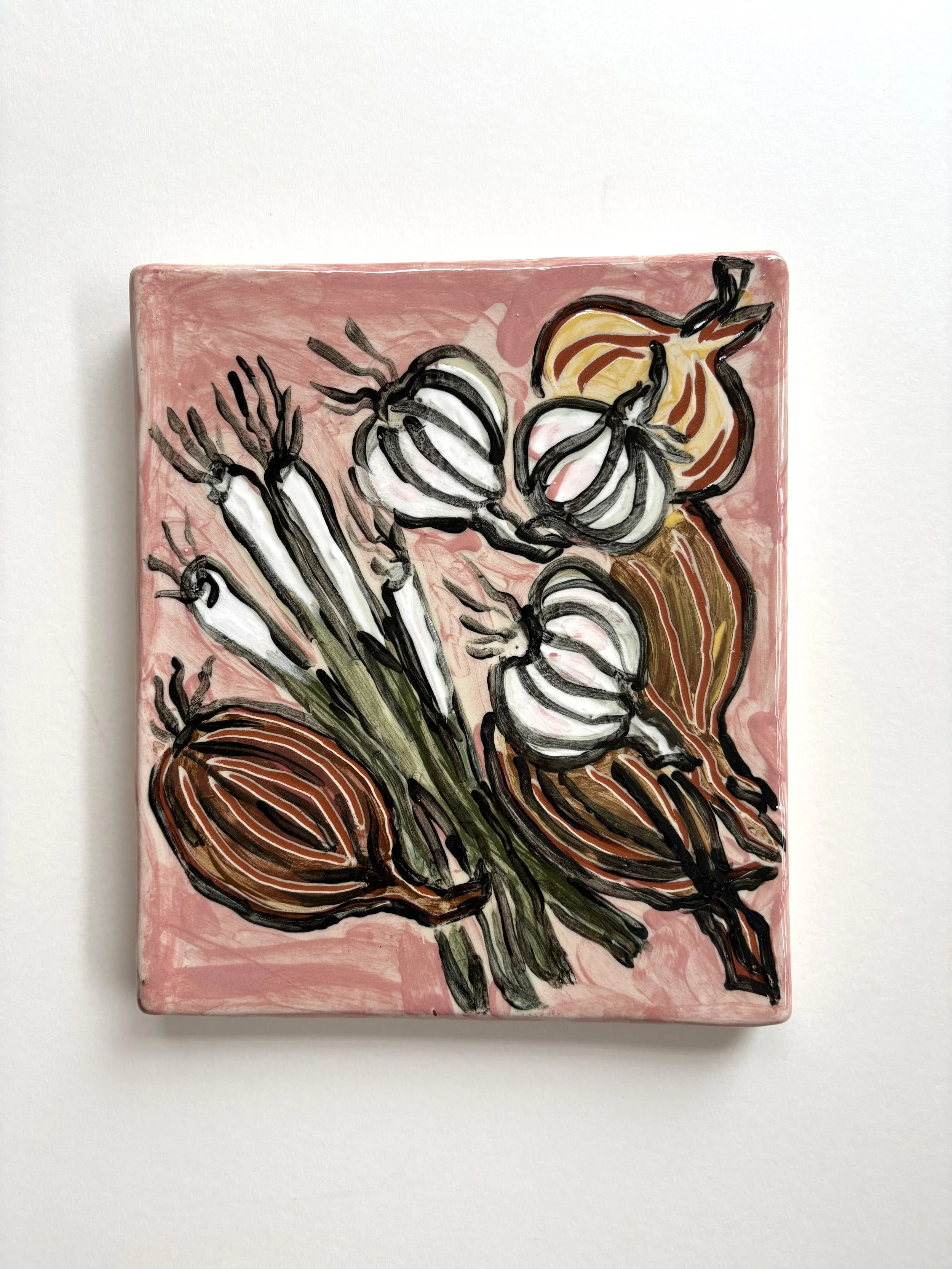 Pylle Søndergaard, ceramic picture in glazed pottery