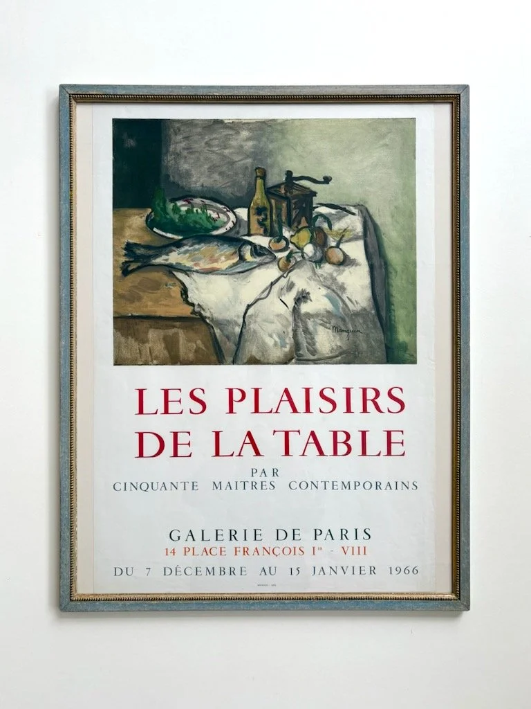 Henri Manguin, original lithographic poster from 1966, with antique frame