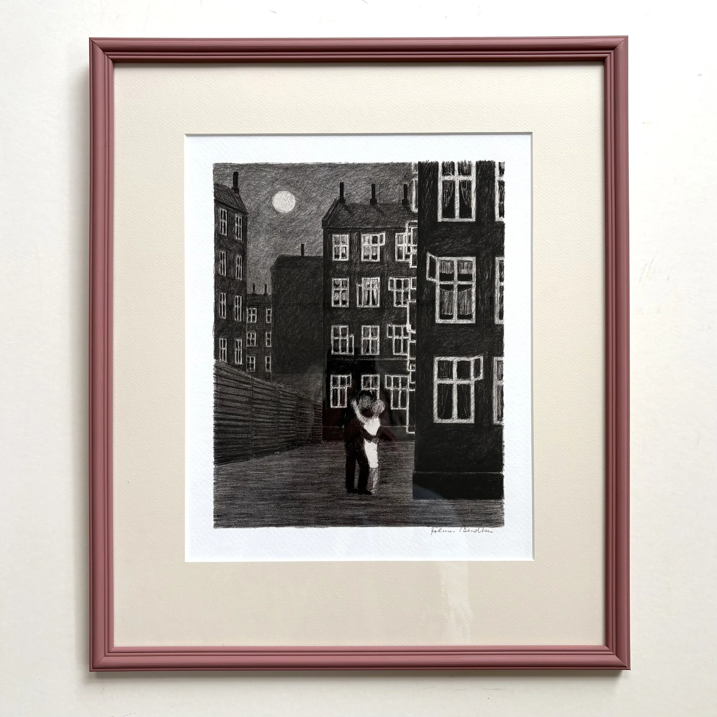 Folmer Bendtsen, giclee print, with hand painted frame