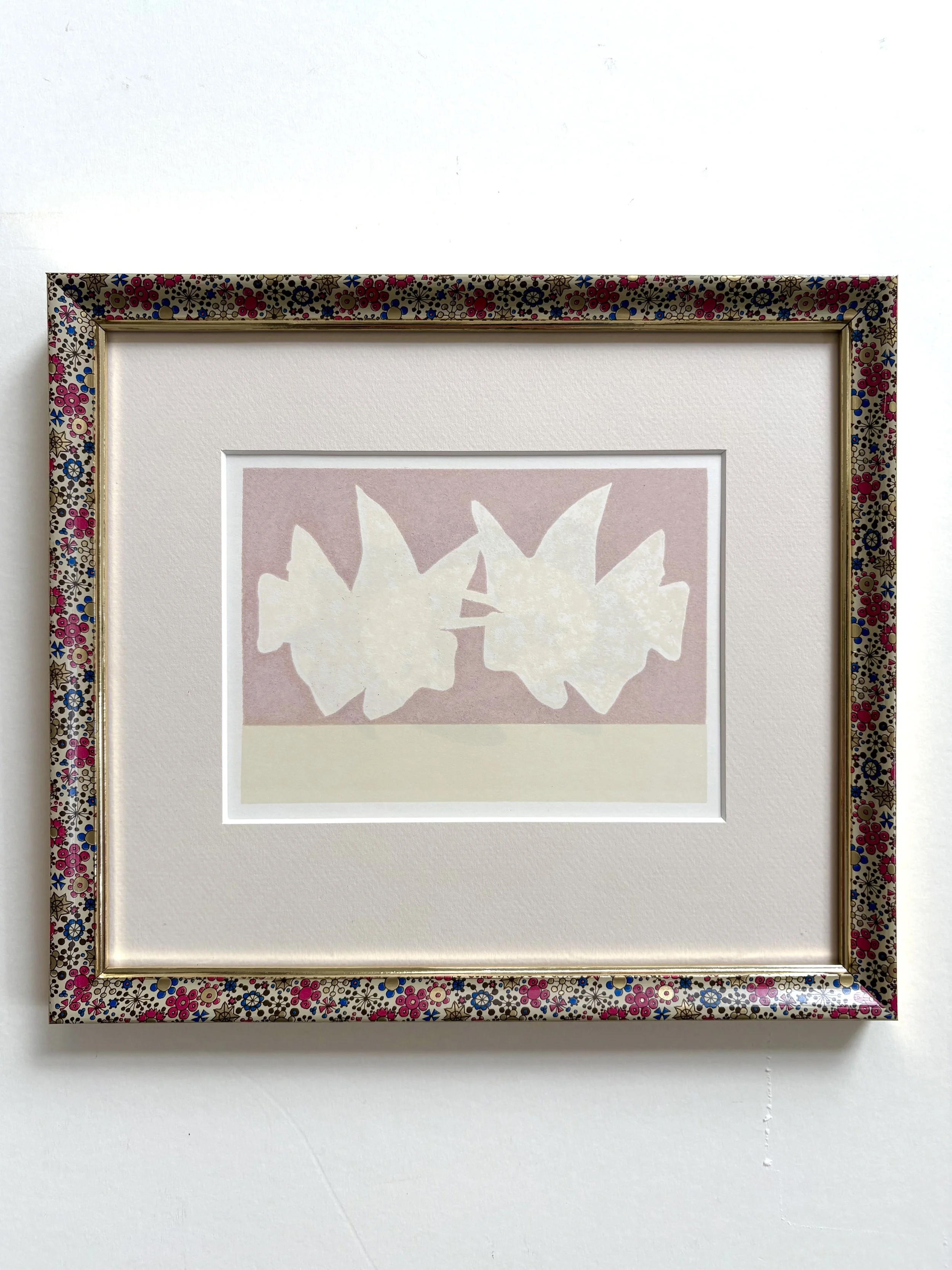 Georges Braque,  a smaller lithograph from 1963, with vintage frame