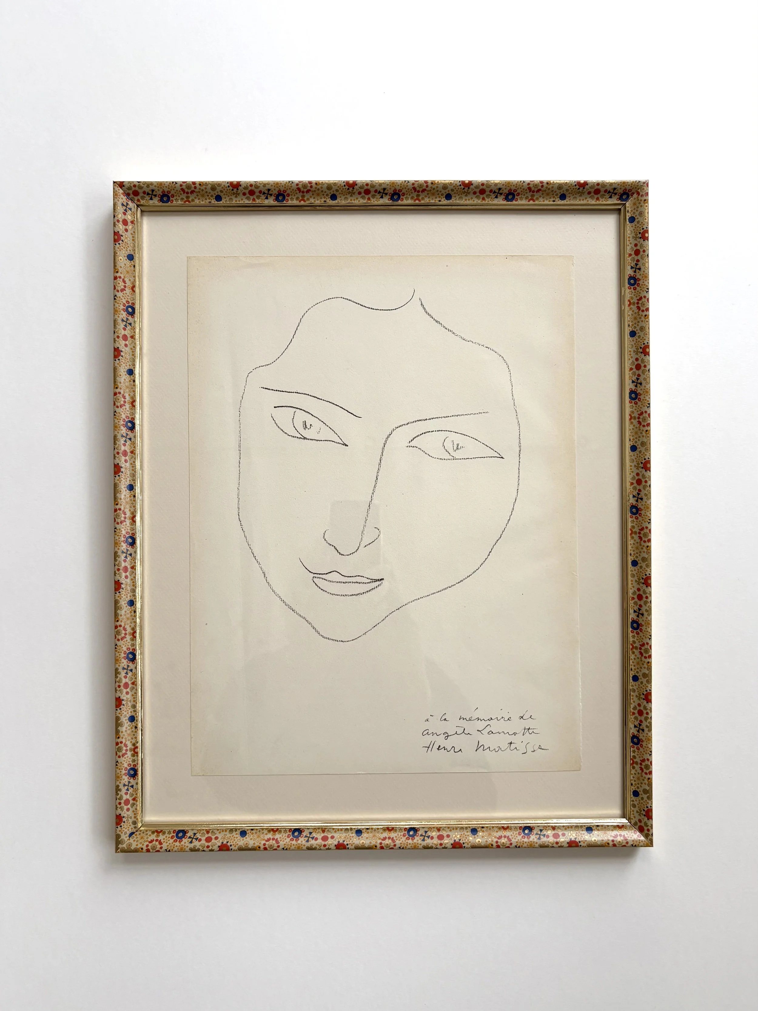 Henri Matisse, original lithograph from Verve 1945, with hand made frame