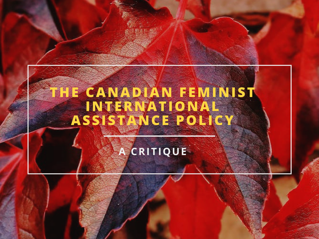Centre for Feminist Foreign Policy Canadian Feminist international assistance policy Tasia Alexopoulos