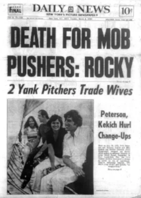 The Daily News treated the trade with subtlety and sensitivity. From left: Marilyn Peterson, Mike Kekich, Susanne Kekich, and Fritz Peterson.