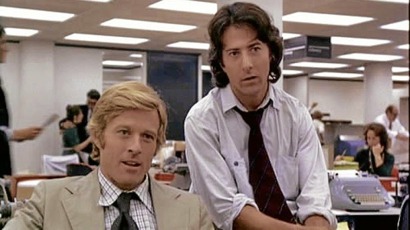 Hollywood's Woodward & Bernstein in "All The President's Men." I thought if I became a reporter, I would look like Robert Redford. It didn't work.