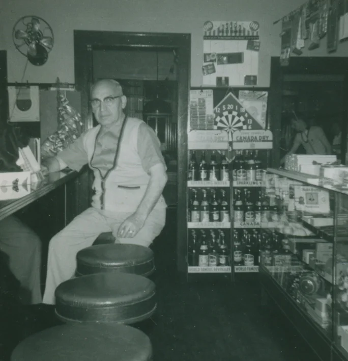 Frank Borrelle in his pool hall on Warren Street in Hudson, New York. 
