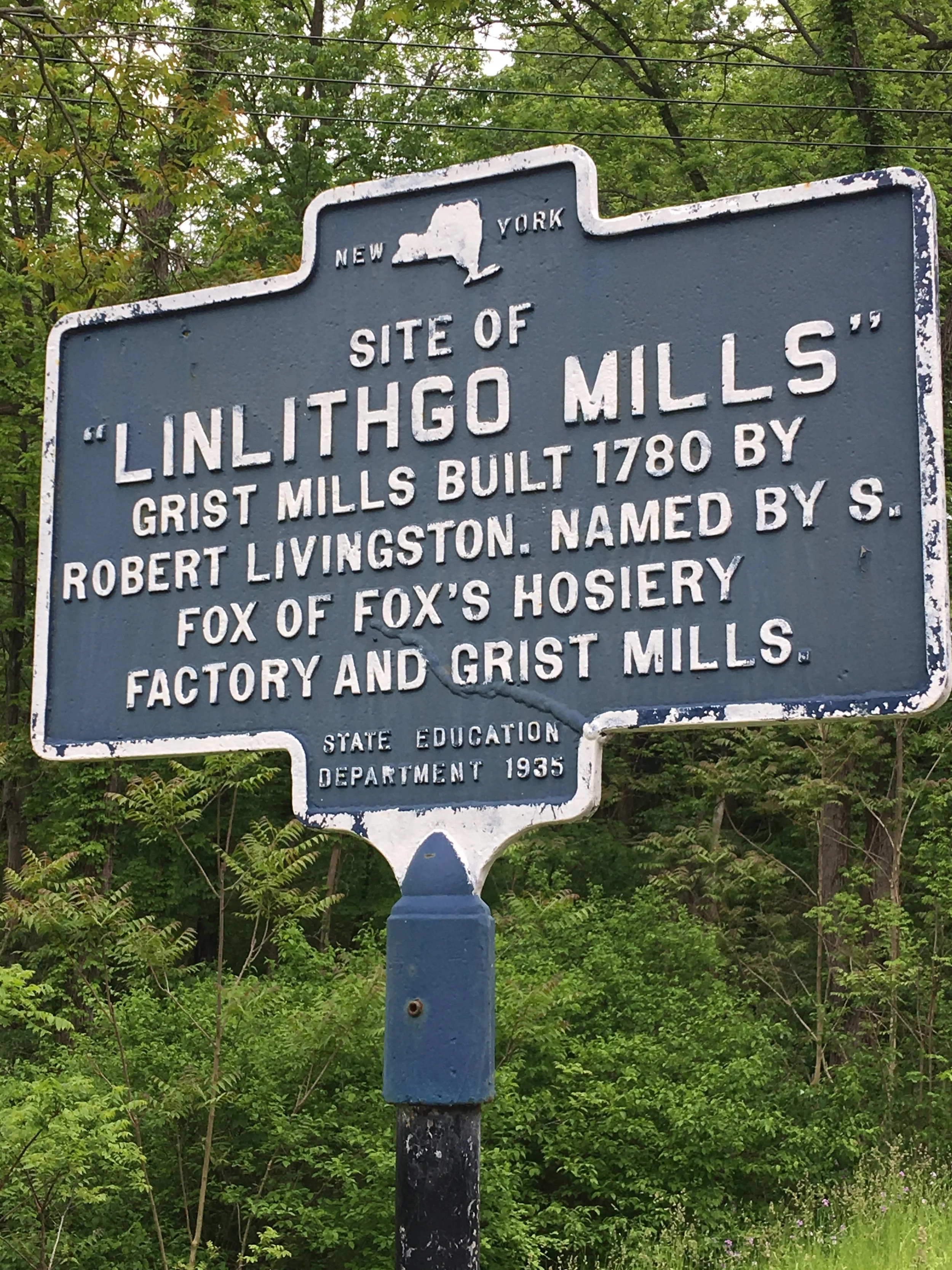 Historic maker outside our home. 