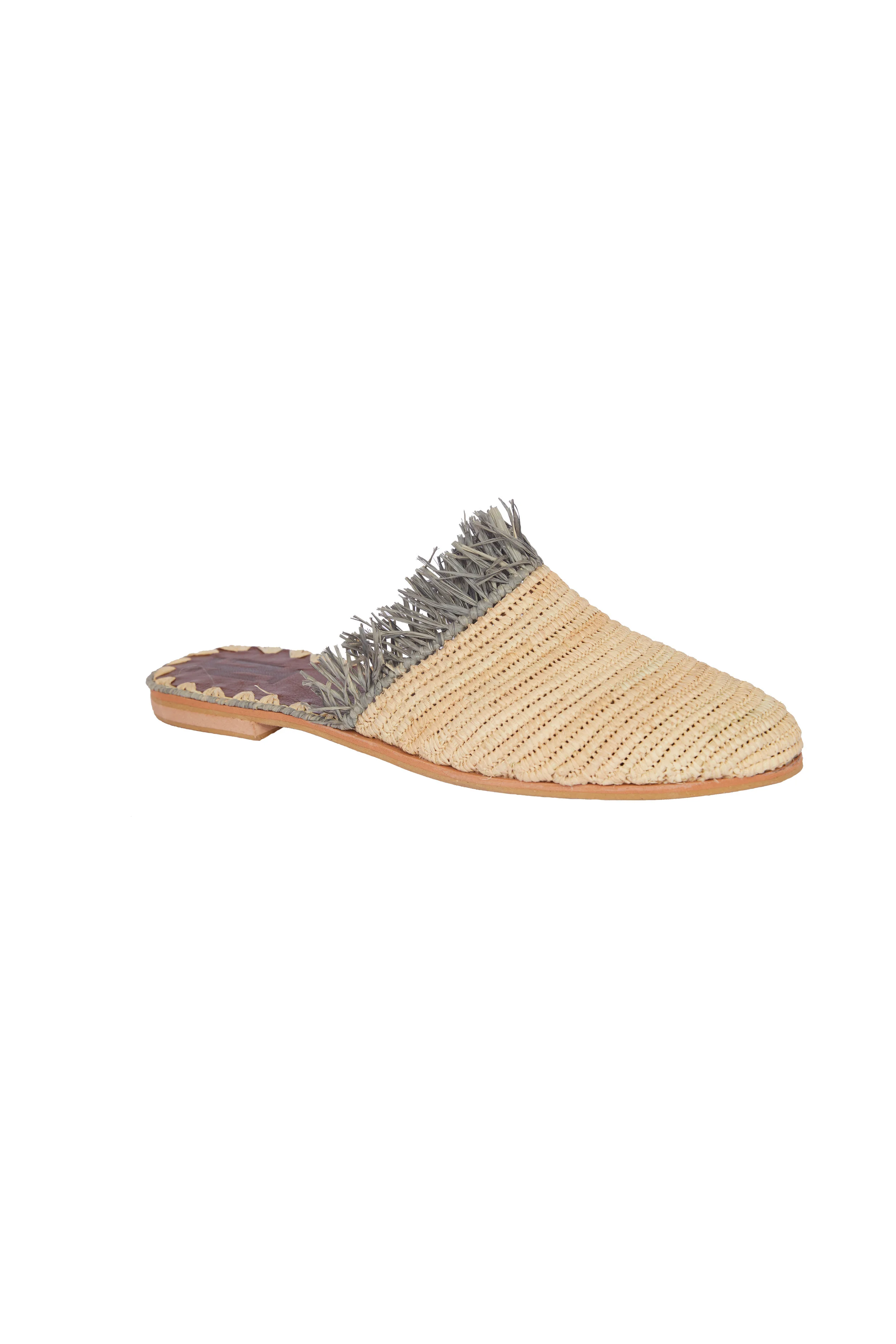 frayed raffia mule natural:grey side.jpg