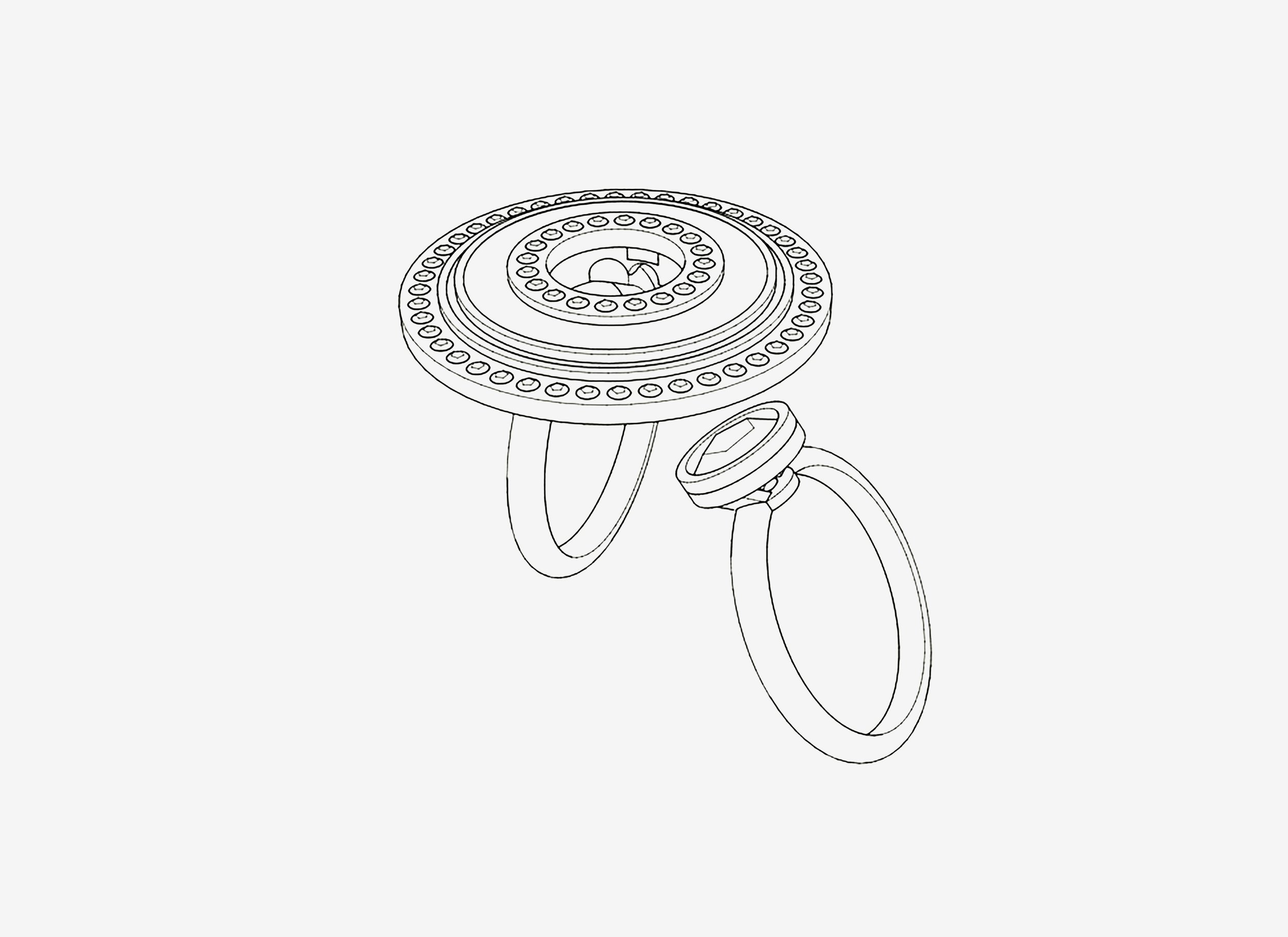 Bague Lune, haute joaillerie éthique à Paris
