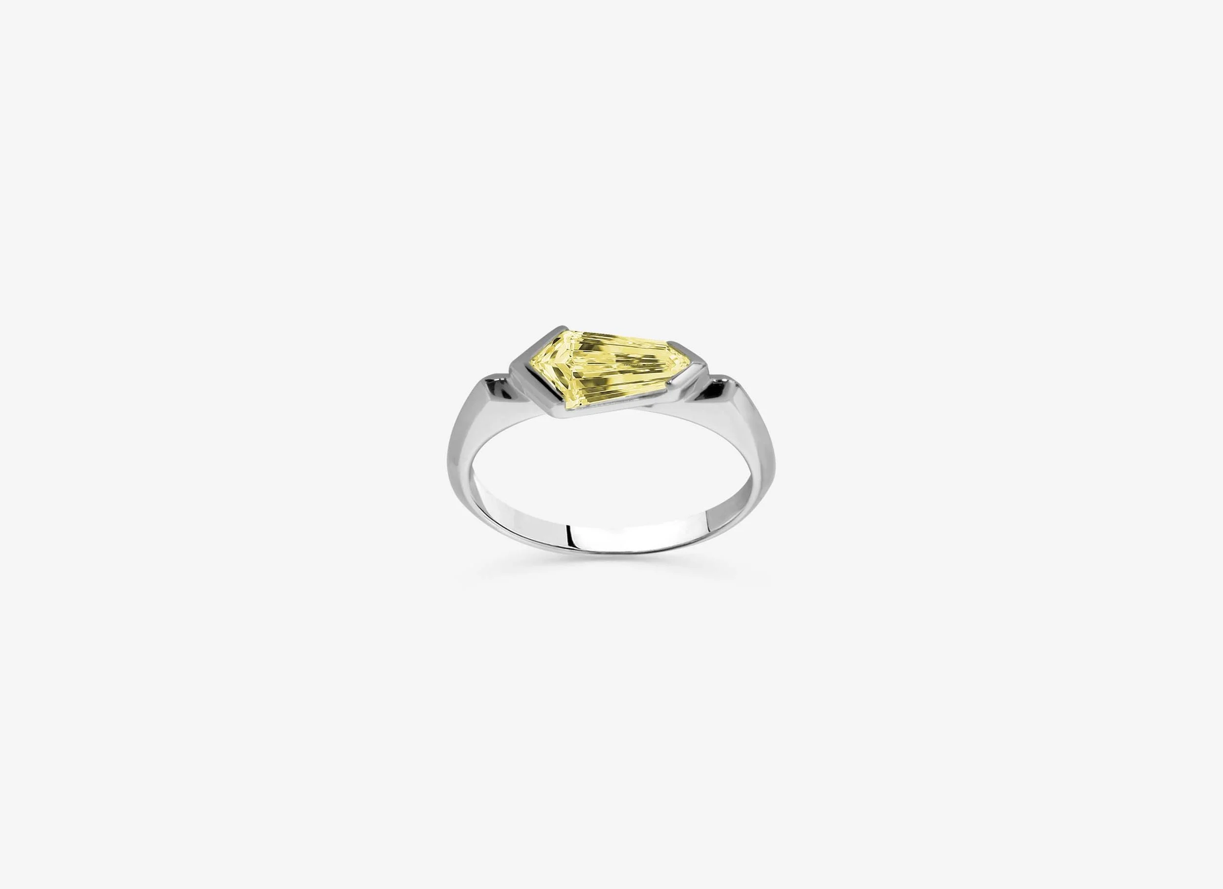 Solitaire AMOR - SHIELD DIAMANT JAUNE