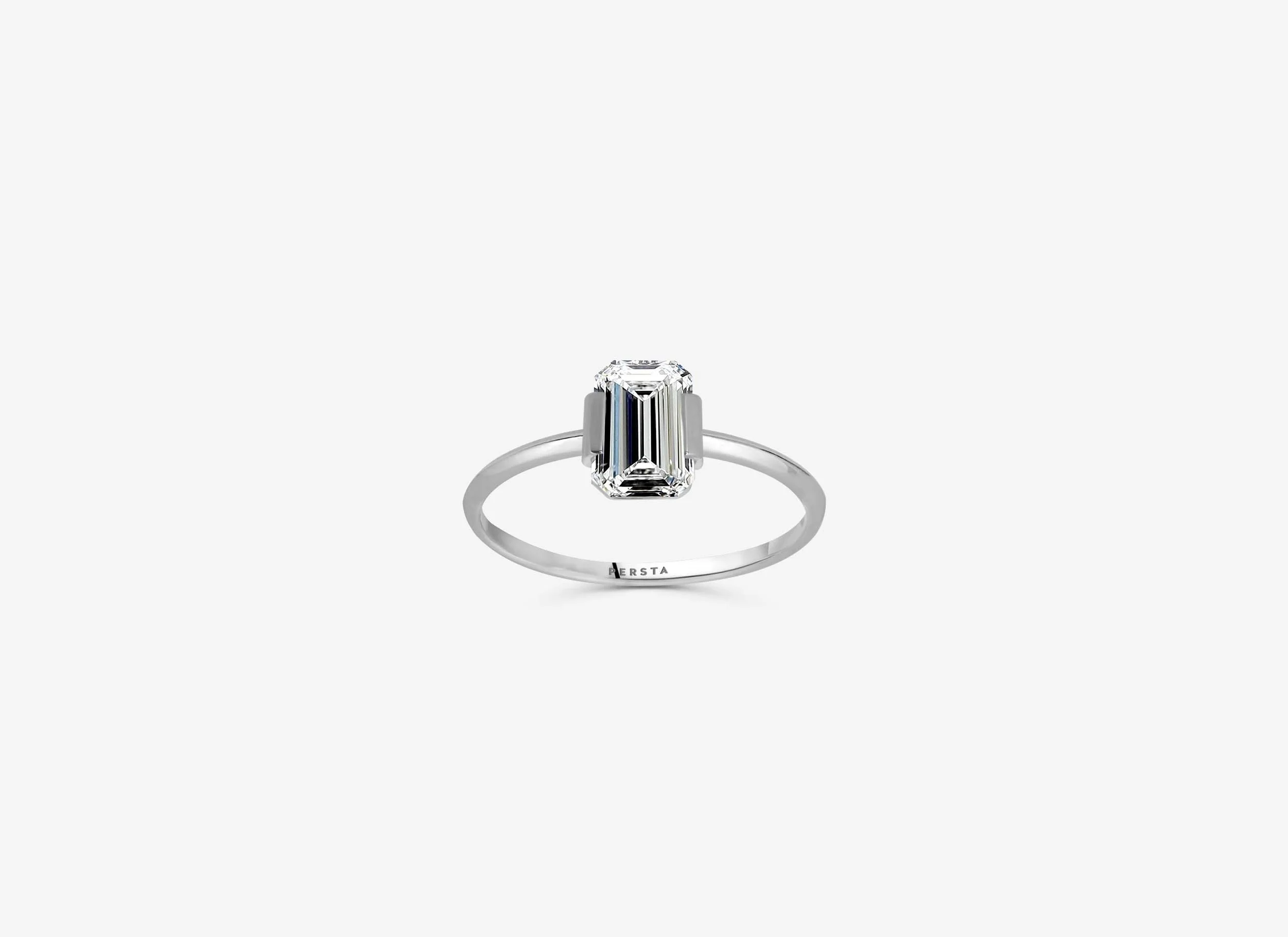 SOLITAIRE BISEAU | DIAMANT TAILLE EMERAUDE